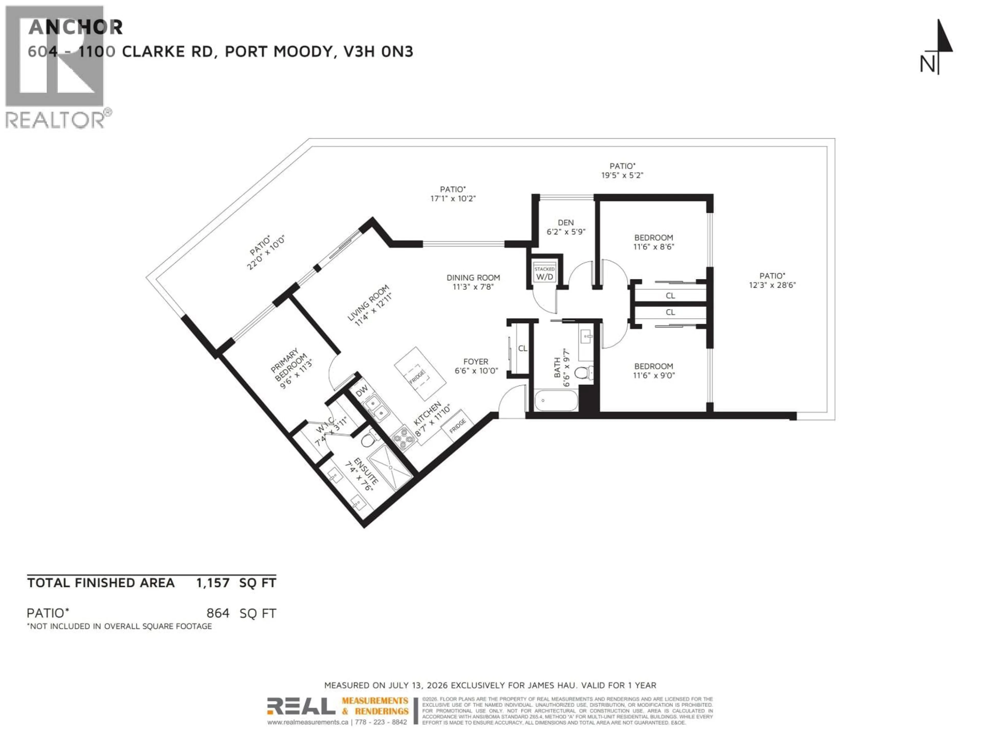 Floor plan for PH604 - 1100 CLARKE ROAD, Port Moody British Columbia V3H0N3