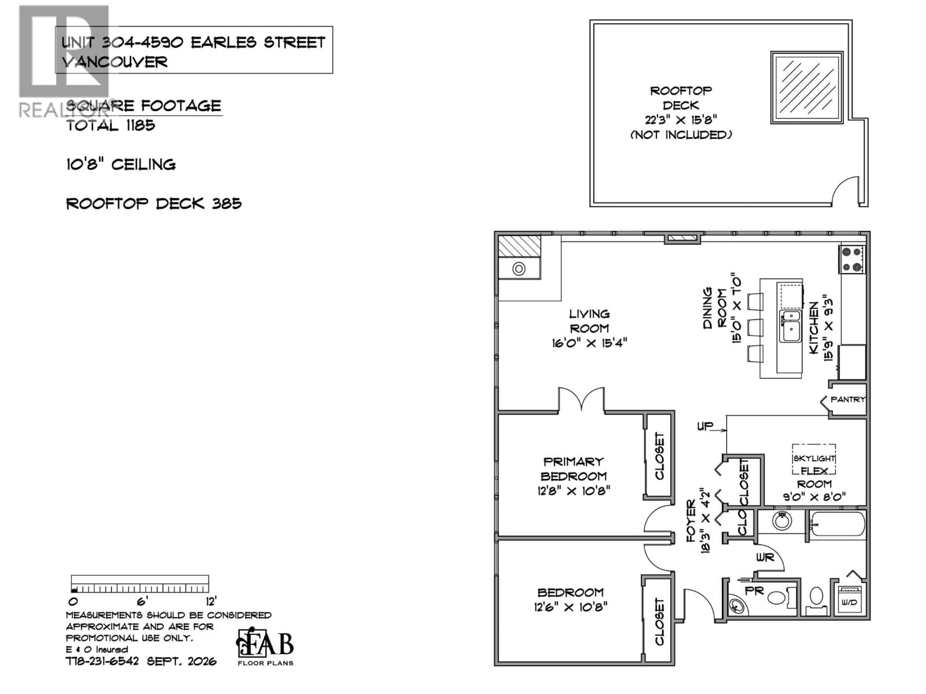 Floor plan for 304 - 4590 EARLES STREET, Vancouver British Columbia V5R6A2