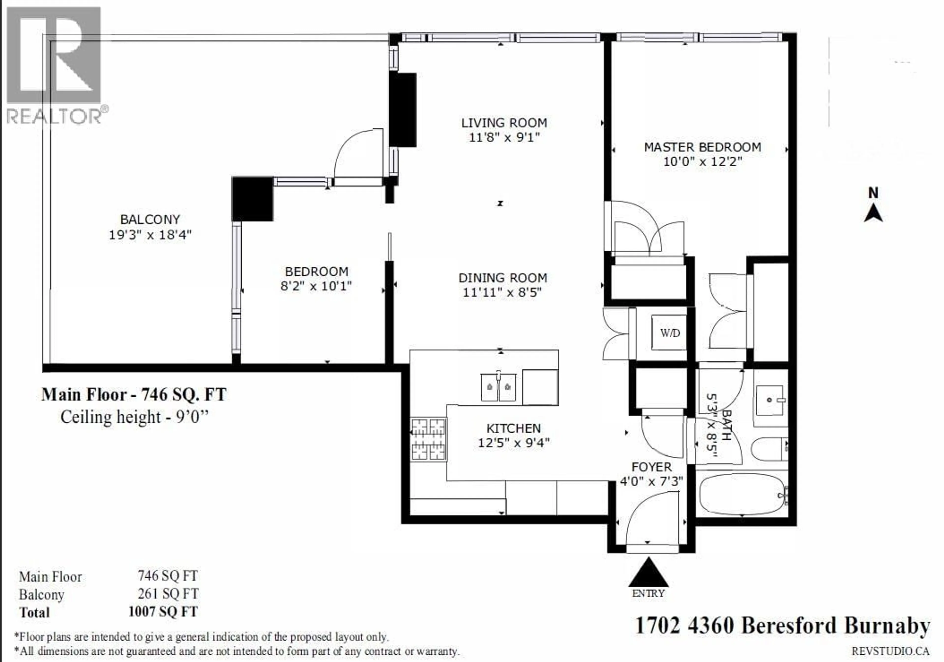 Floor plan for 1702 - 4360 BERESFORD STREET, Burnaby British Columbia V5H0G2
