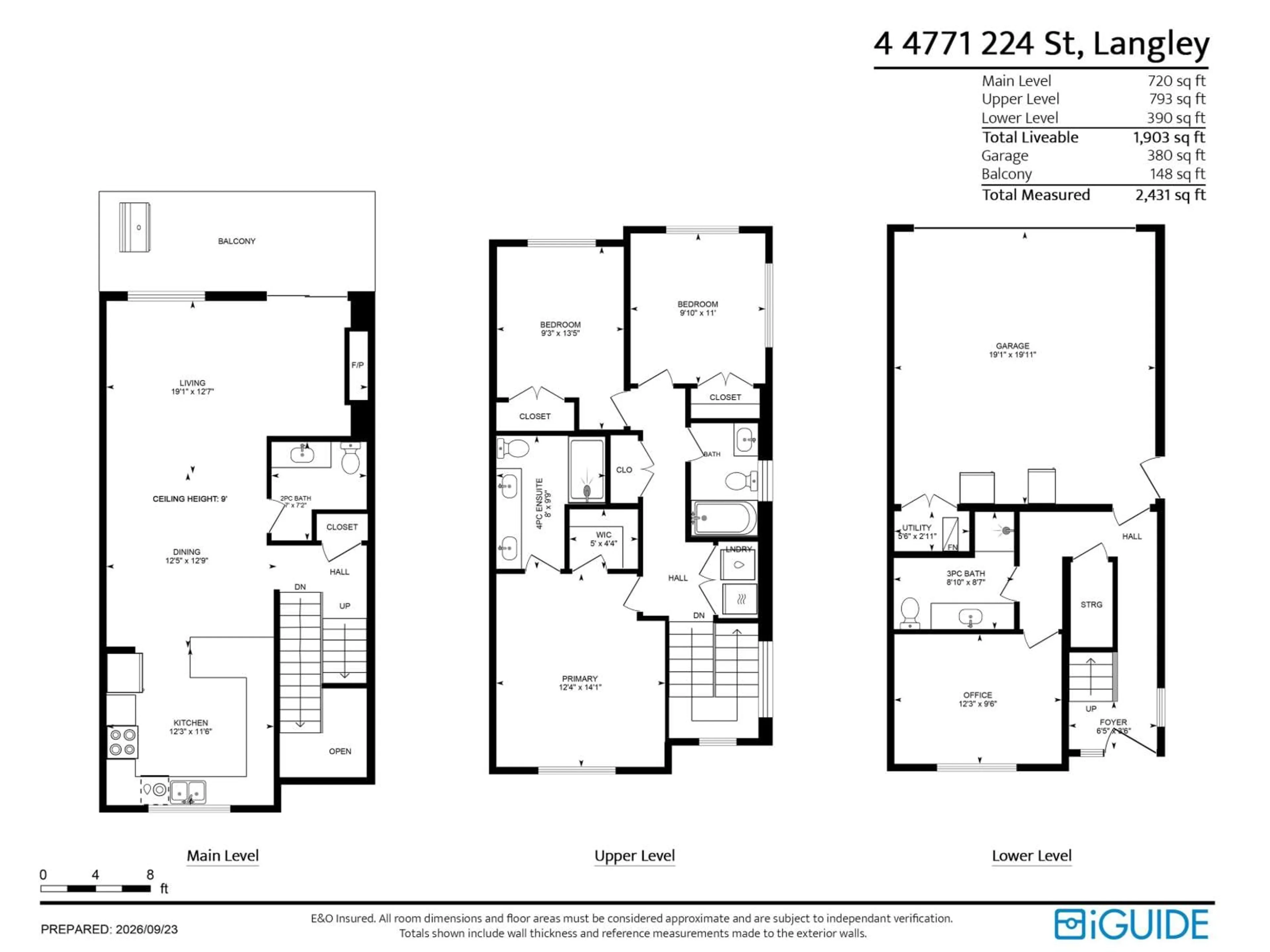 Floor plan for 4 - 4771 224 STREET, Langley British Columbia V3A3N5