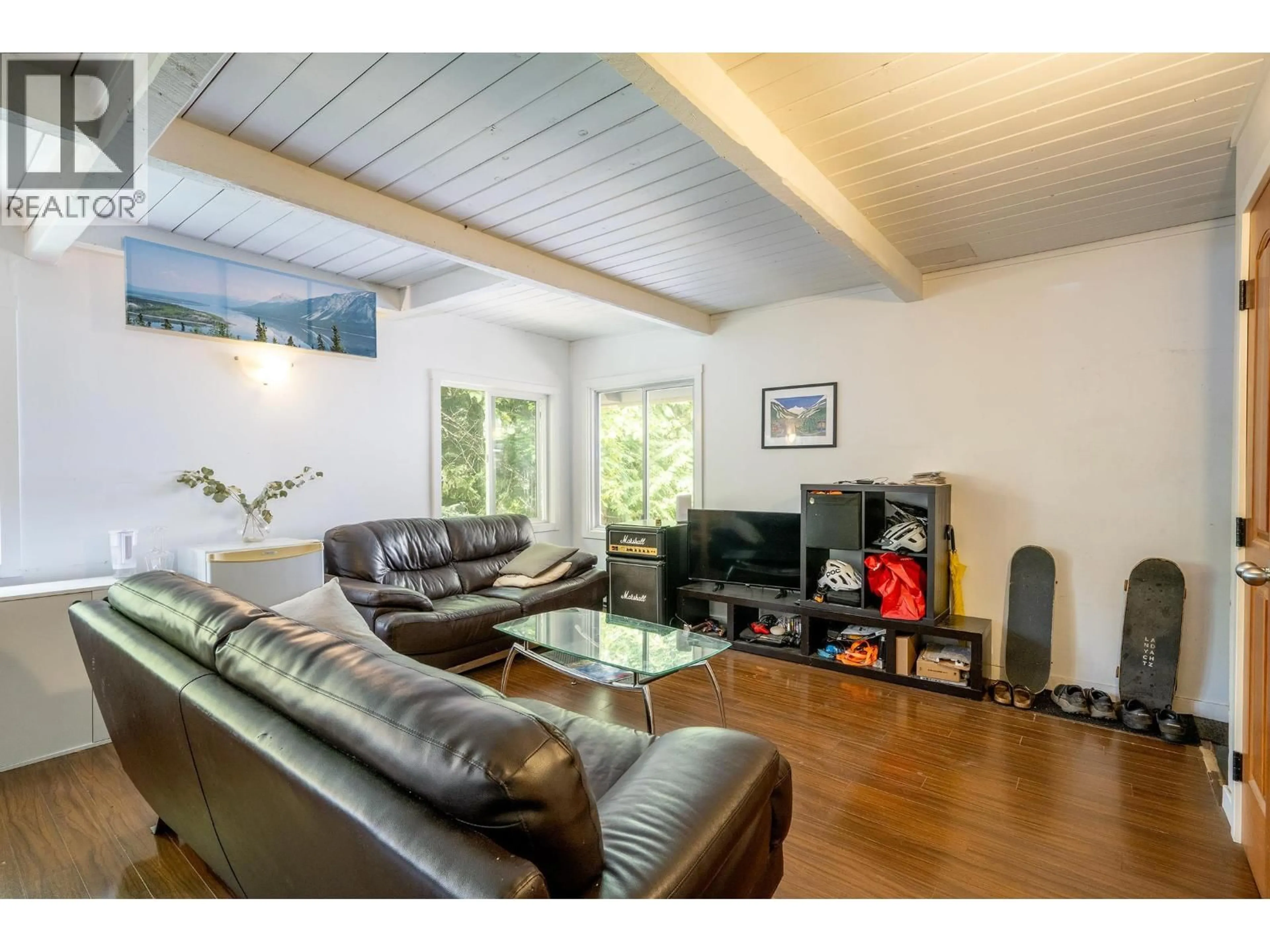 Living room with furniture, wood/laminate floor for 2214 BRANDYWINE WAY, Whistler British Columbia V8E0A8