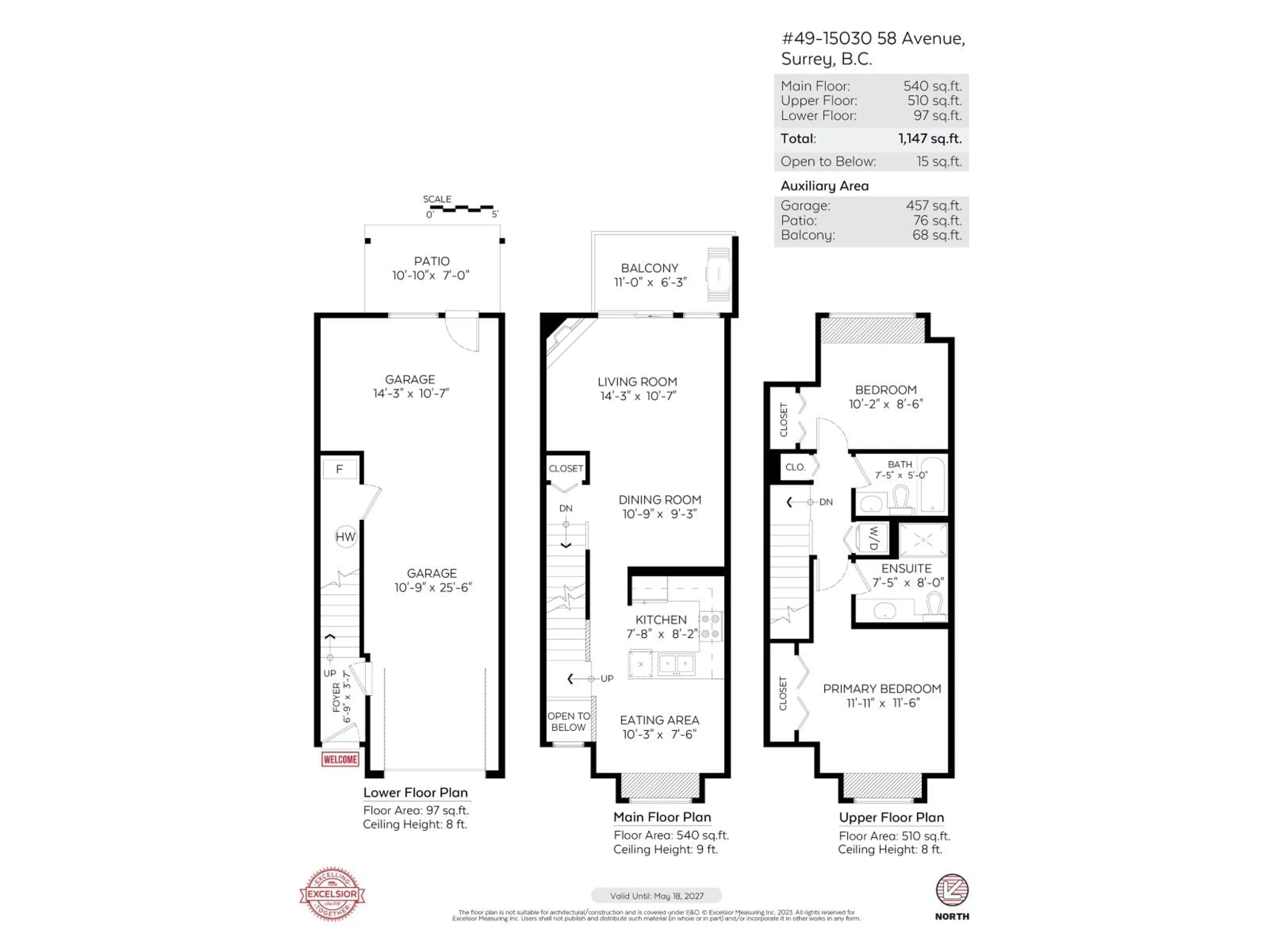 Floor plan for 49 - 15030 58 AVENUE, Surrey British Columbia V3S9G3
