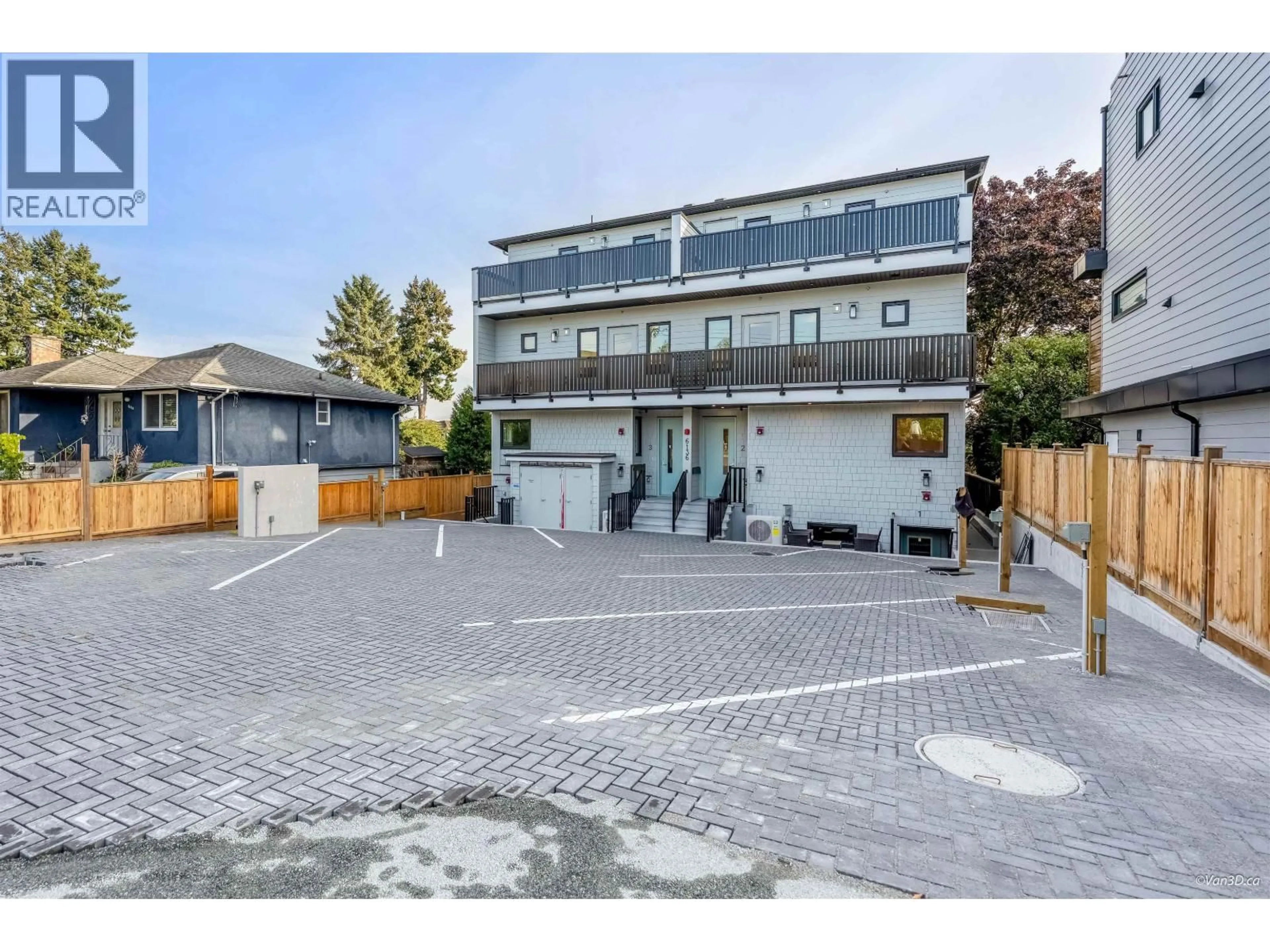 A pic from outside/outdoor area/front of a property/back of a property/a pic from drone, street for 6 - 6136 IRMIN STREET, Burnaby British Columbia V5J1Z1