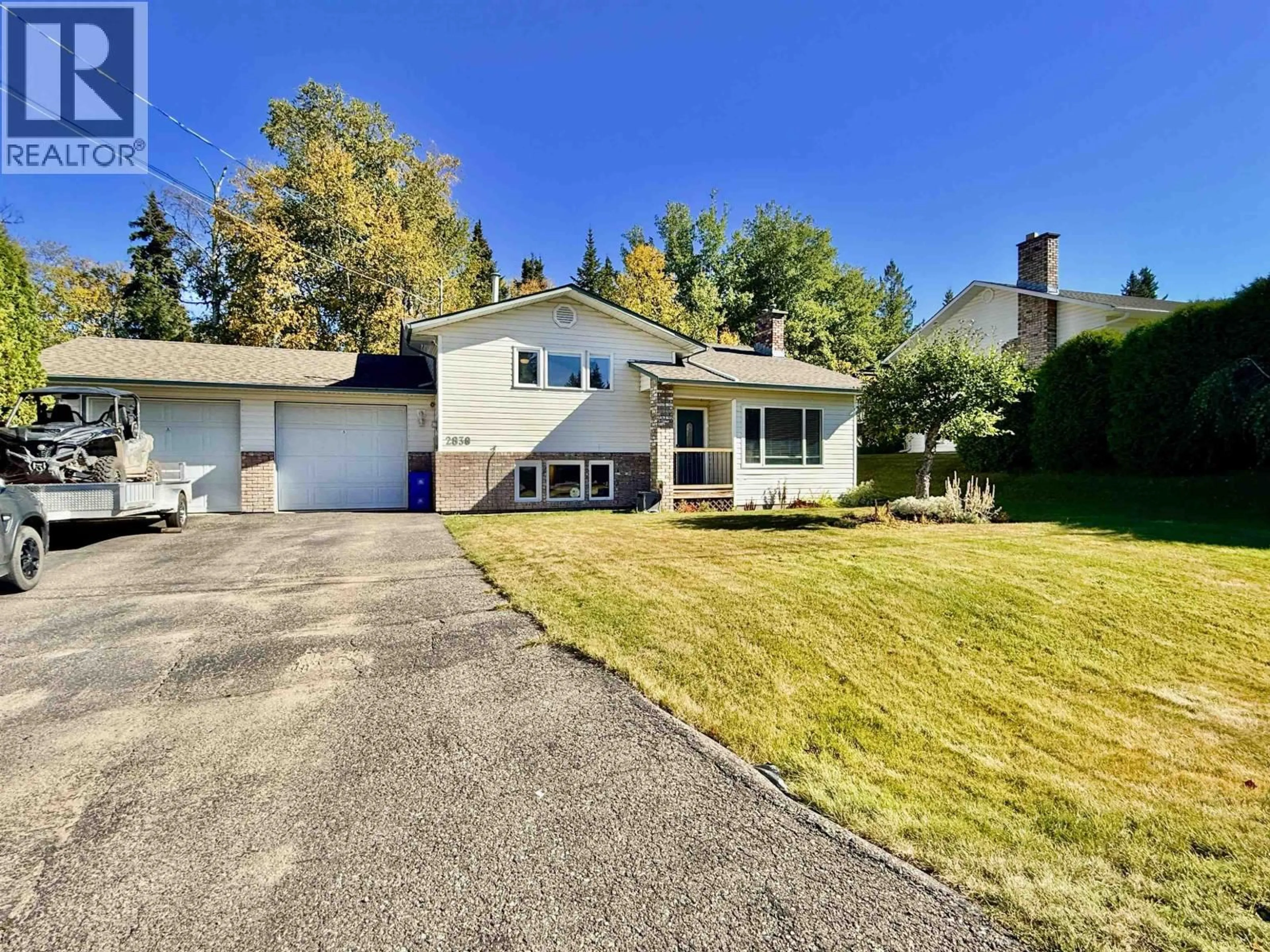 A pic from outside/outdoor area/front of a property/back of a property/a pic from drone, street for 2838 INGALA DRIVE, Prince George British Columbia V2K3Z8
