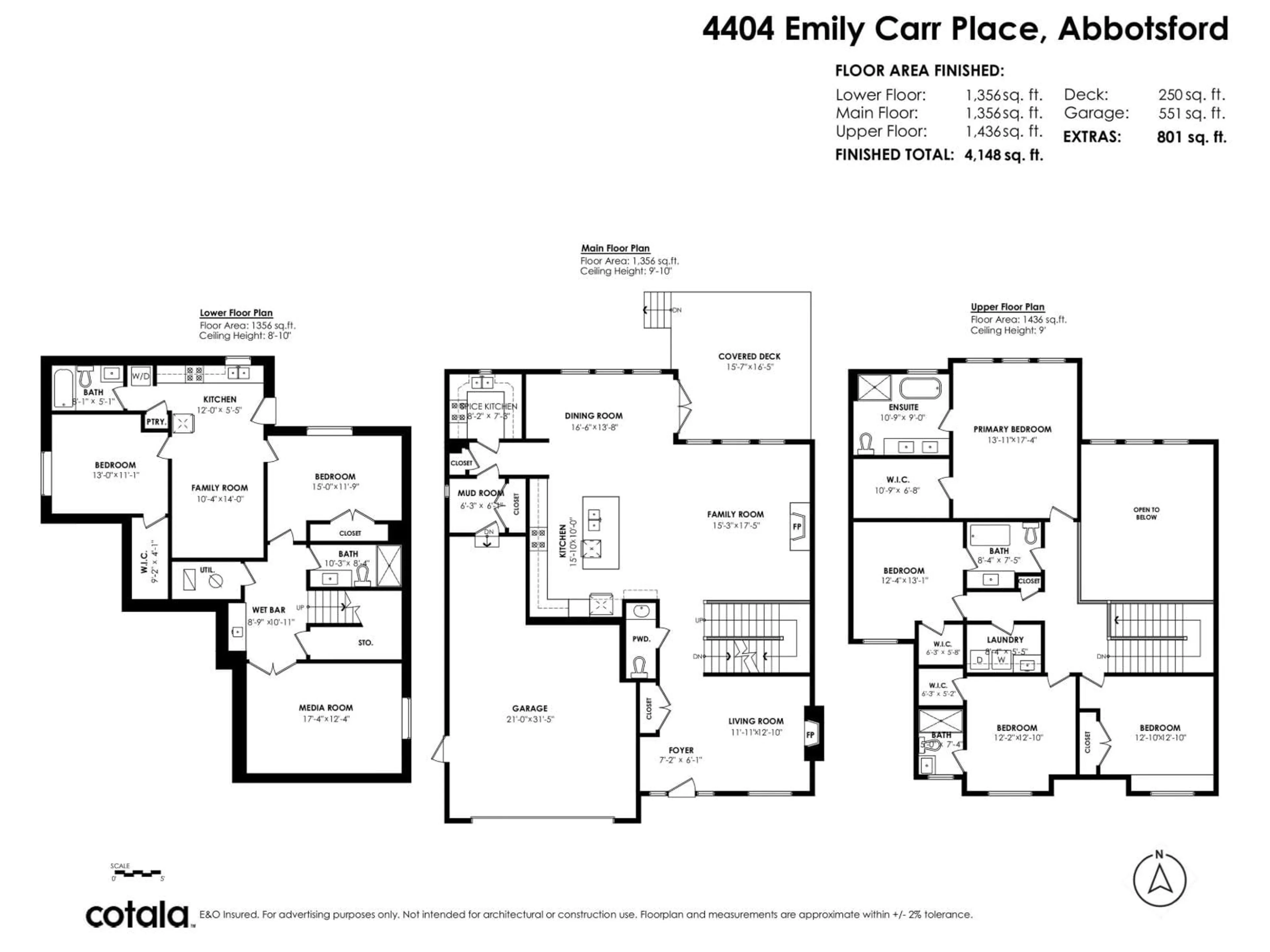 Floor plan for 4404 EMILY CARR PLACE, Abbotsford British Columbia V3G0E9