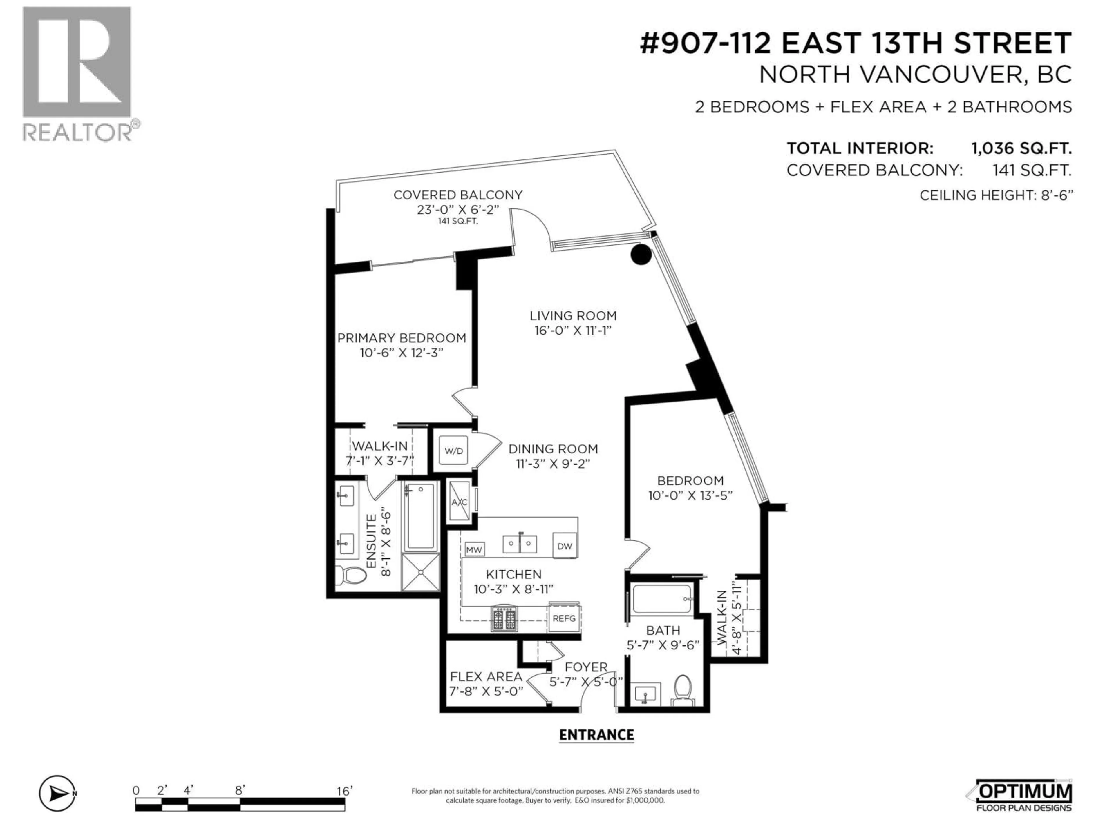 Floor plan for 907 - 112 13TH STREET, North Vancouver British Columbia V7L0E4