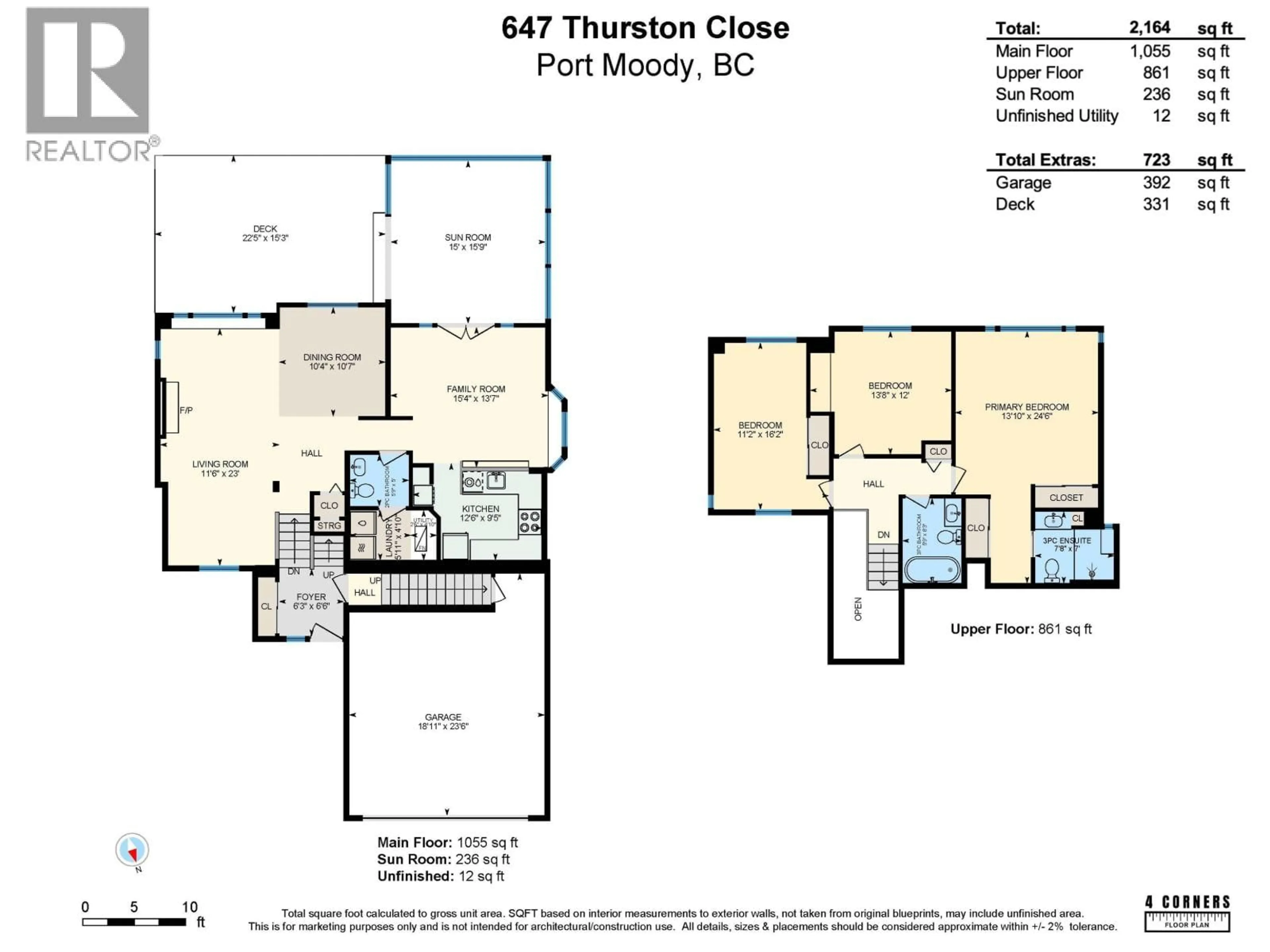 Floor plan for 647 THURSTON CLOSE, Port Moody British Columbia V3H4J4
