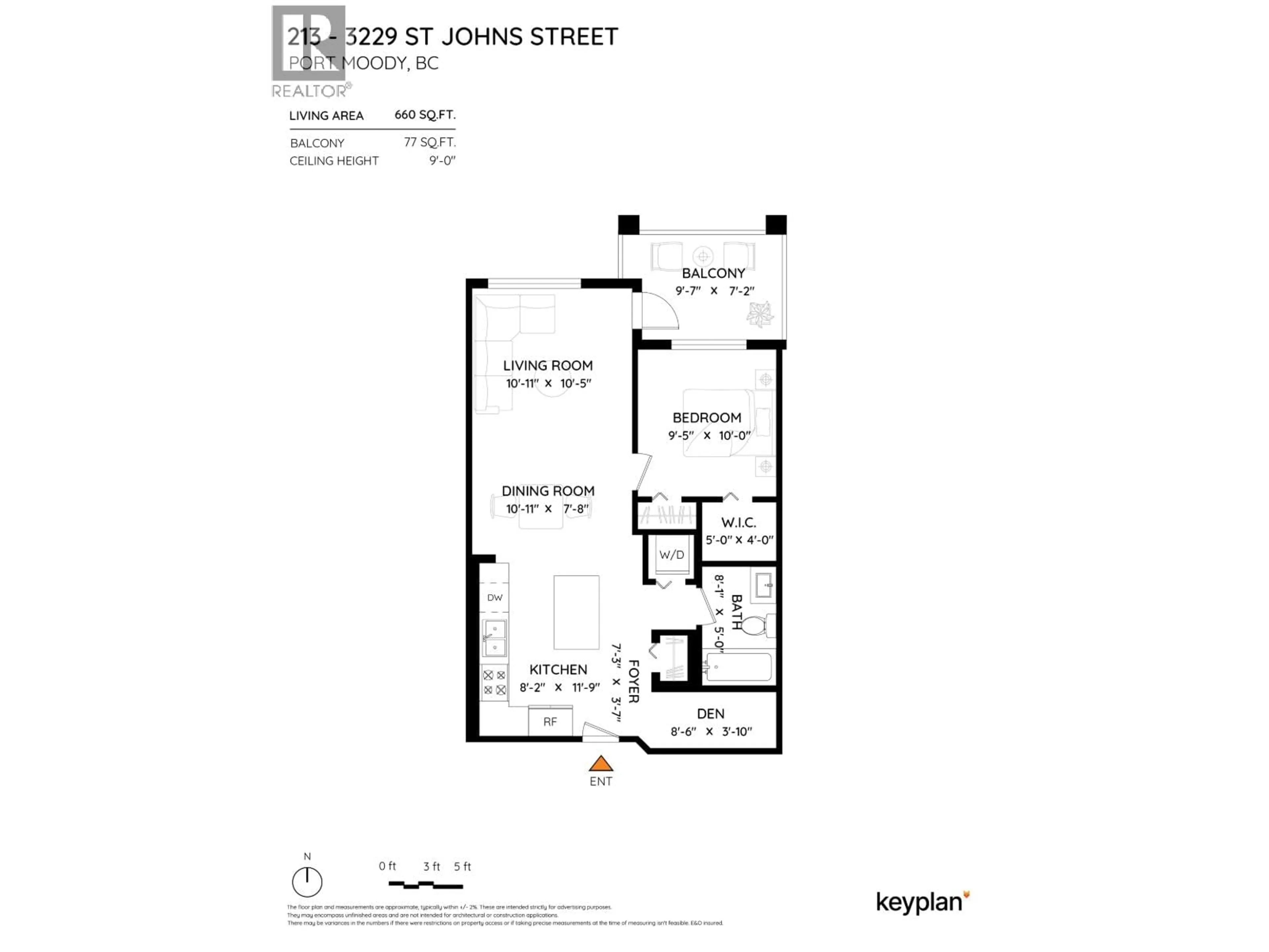 Floor plan for 213 - 3229 ST JOHNS STREET, Port Moody British Columbia V3H0M4