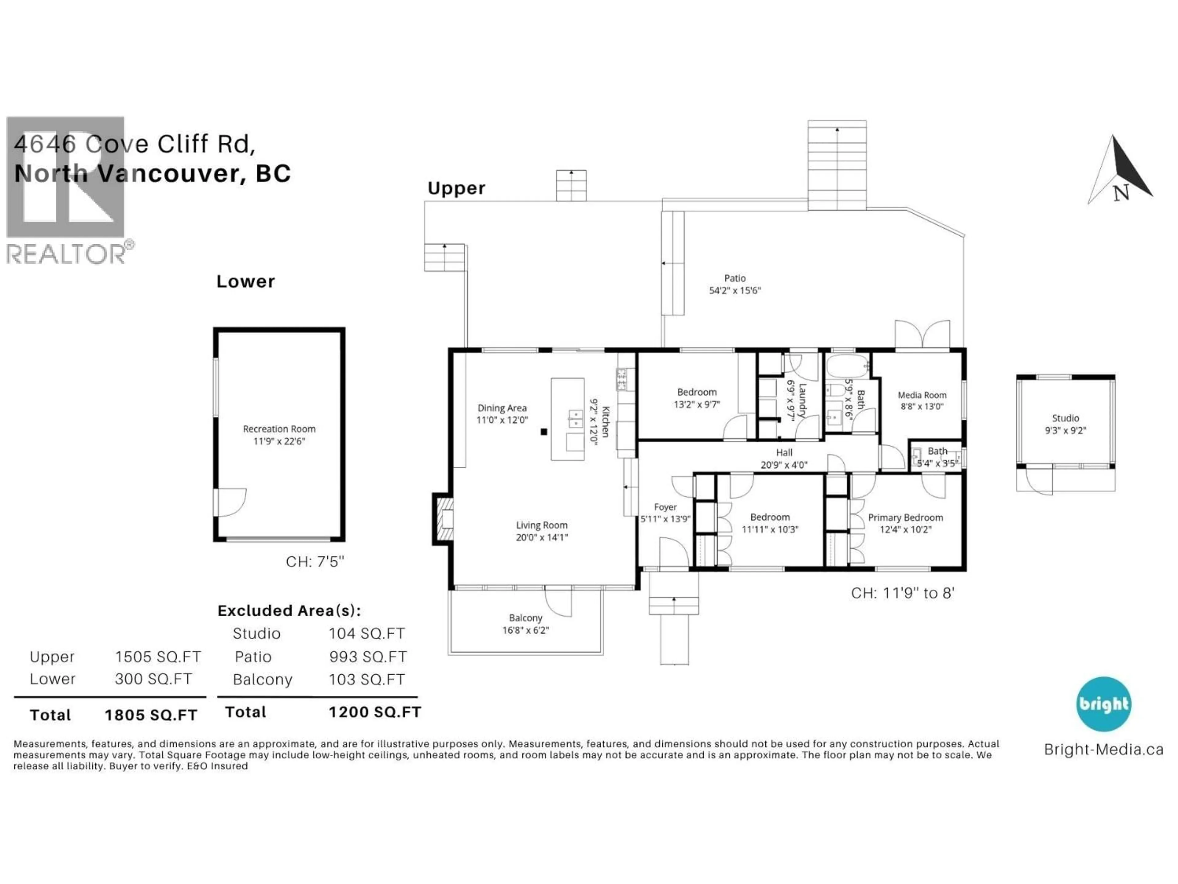 Floor plan for 4646 COVE CLIFF ROAD, North Vancouver British Columbia V7G1H6