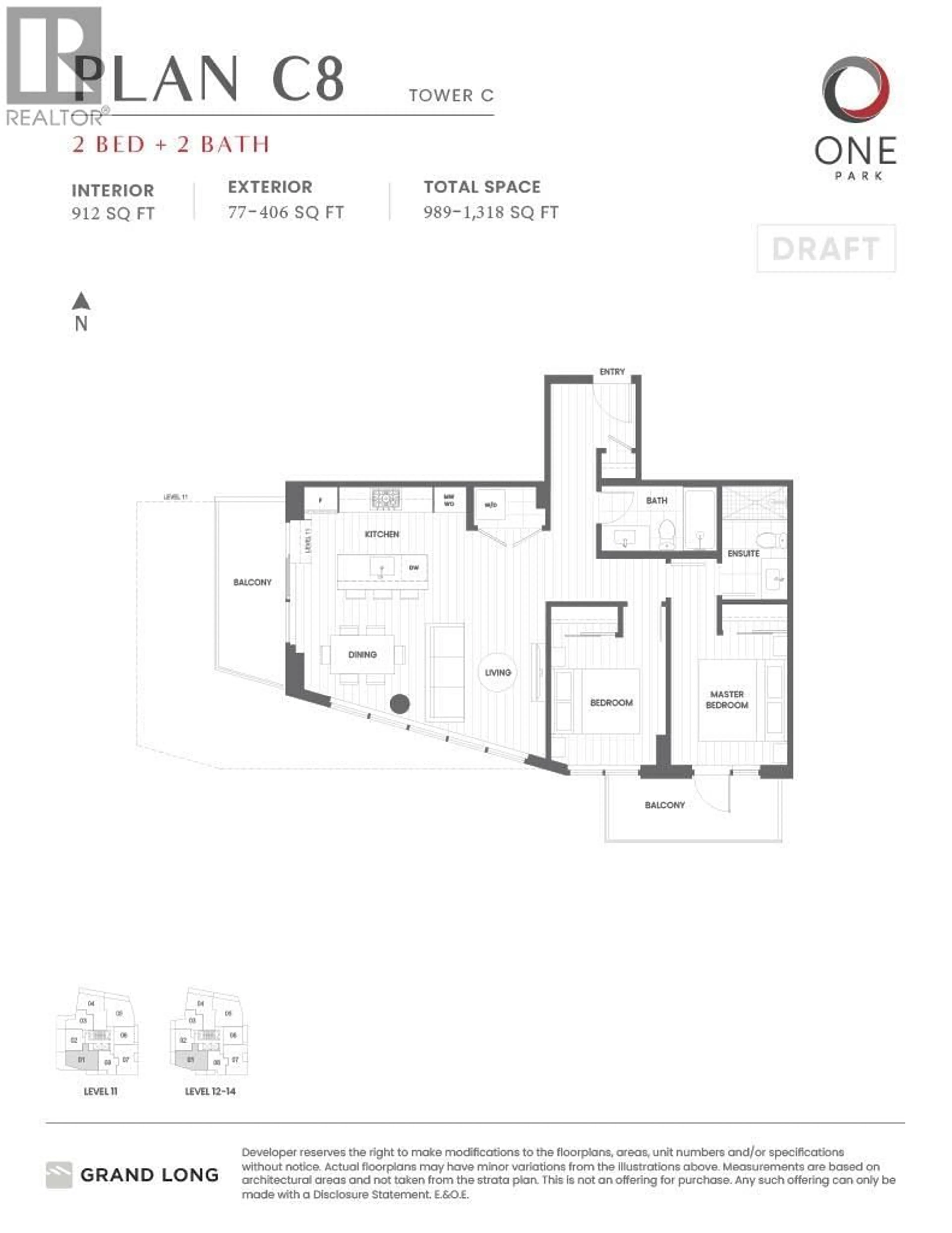 Floor plan for 1301 - 6655 BUSWELL STREET, Richmond British Columbia V6Y0M4