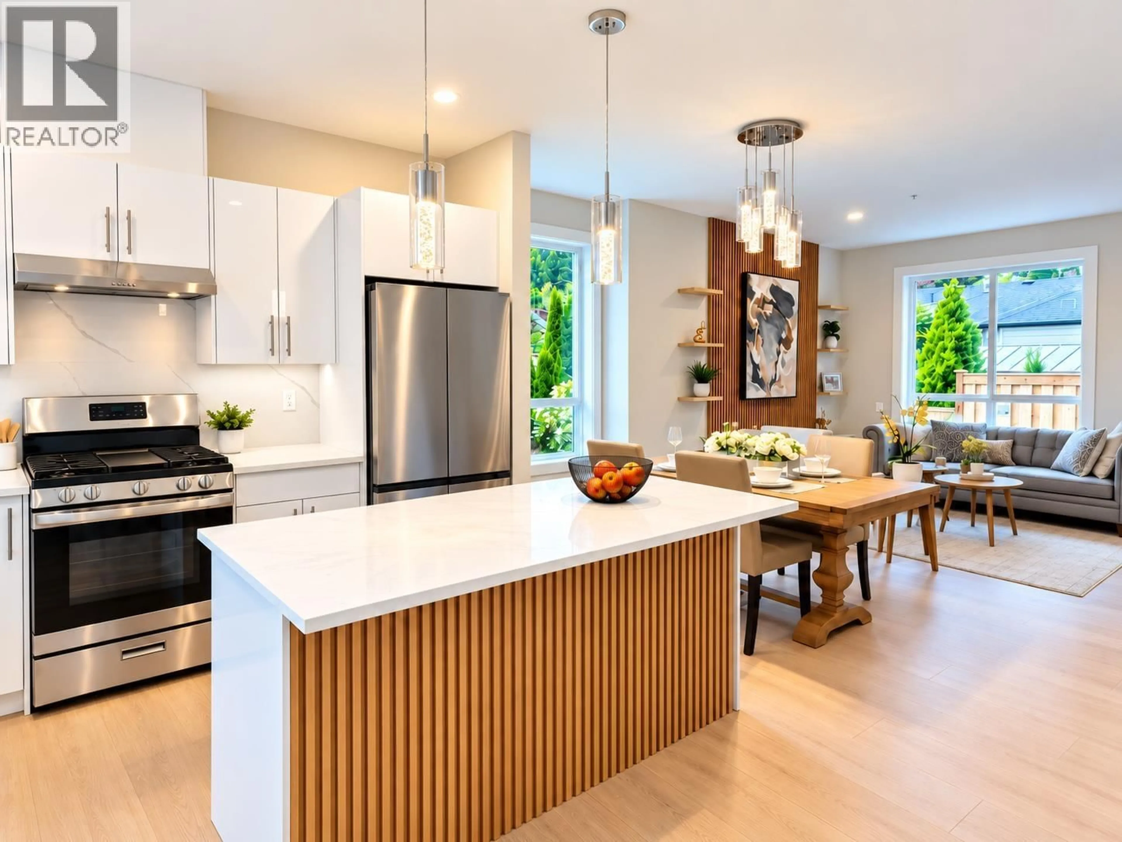 Open concept kitchen, wood/laminate floor for 1 - 6089 ROSEWOOD PLACE, Sechelt British Columbia V7Z0P9