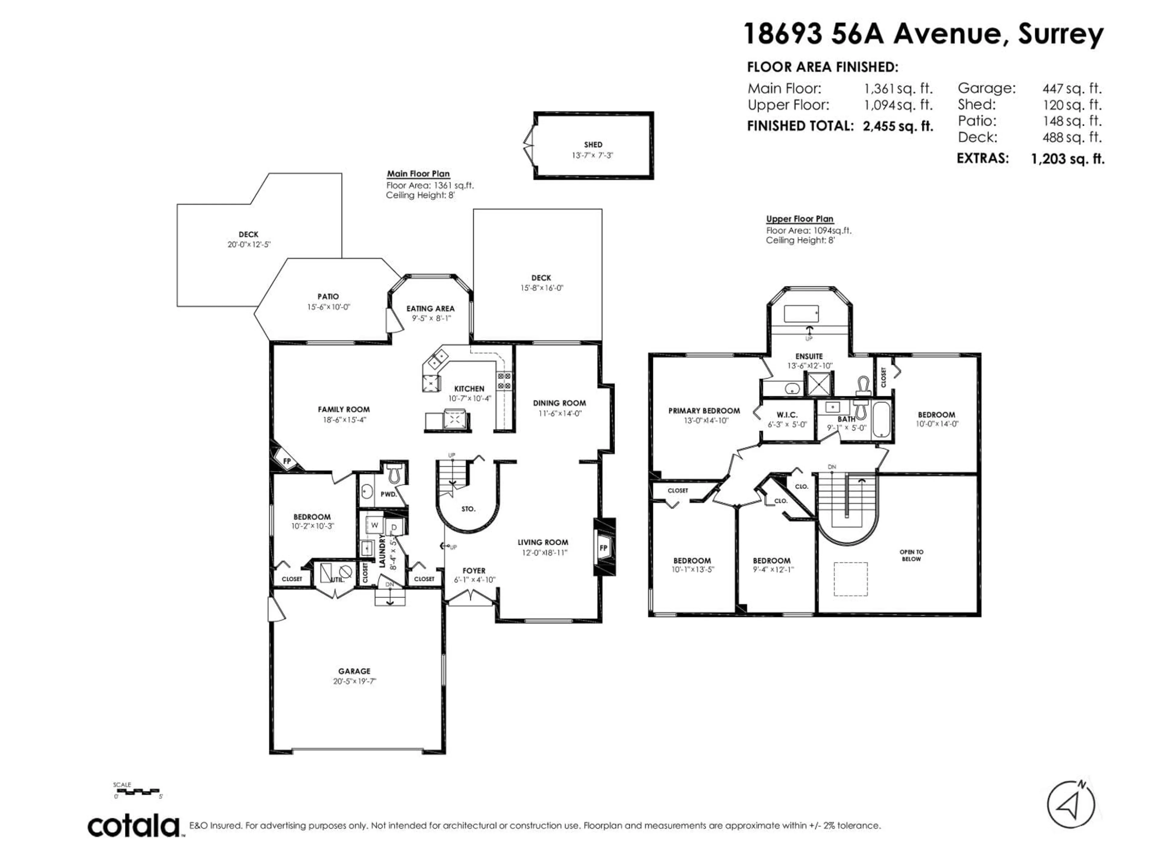Floor plan for 18693 56A AVENUE, Surrey British Columbia V3S7Y2