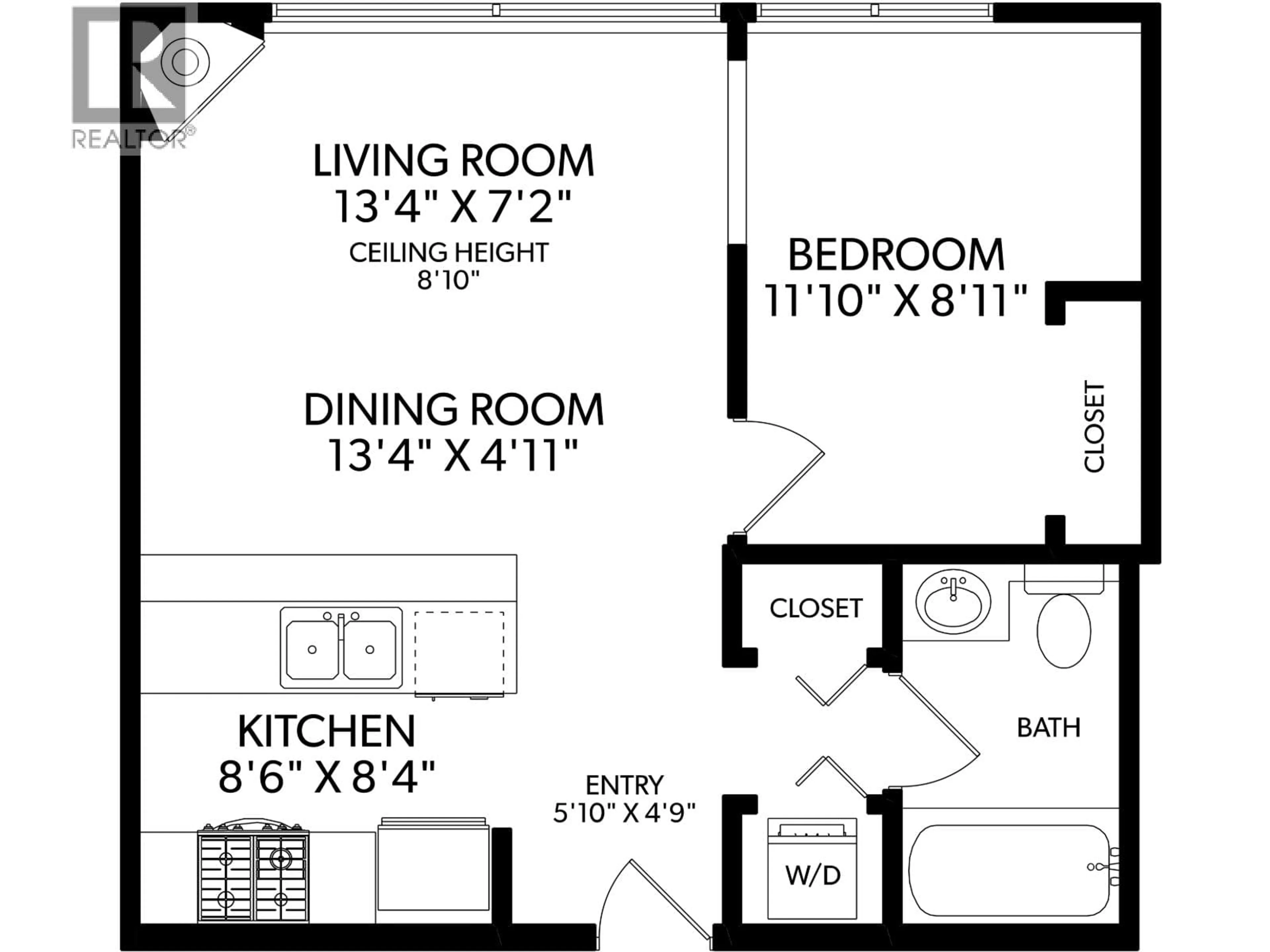 Floor plan for 307 - 928 RICHARDS STREET STREET, Vancouver British Columbia V6B6P6