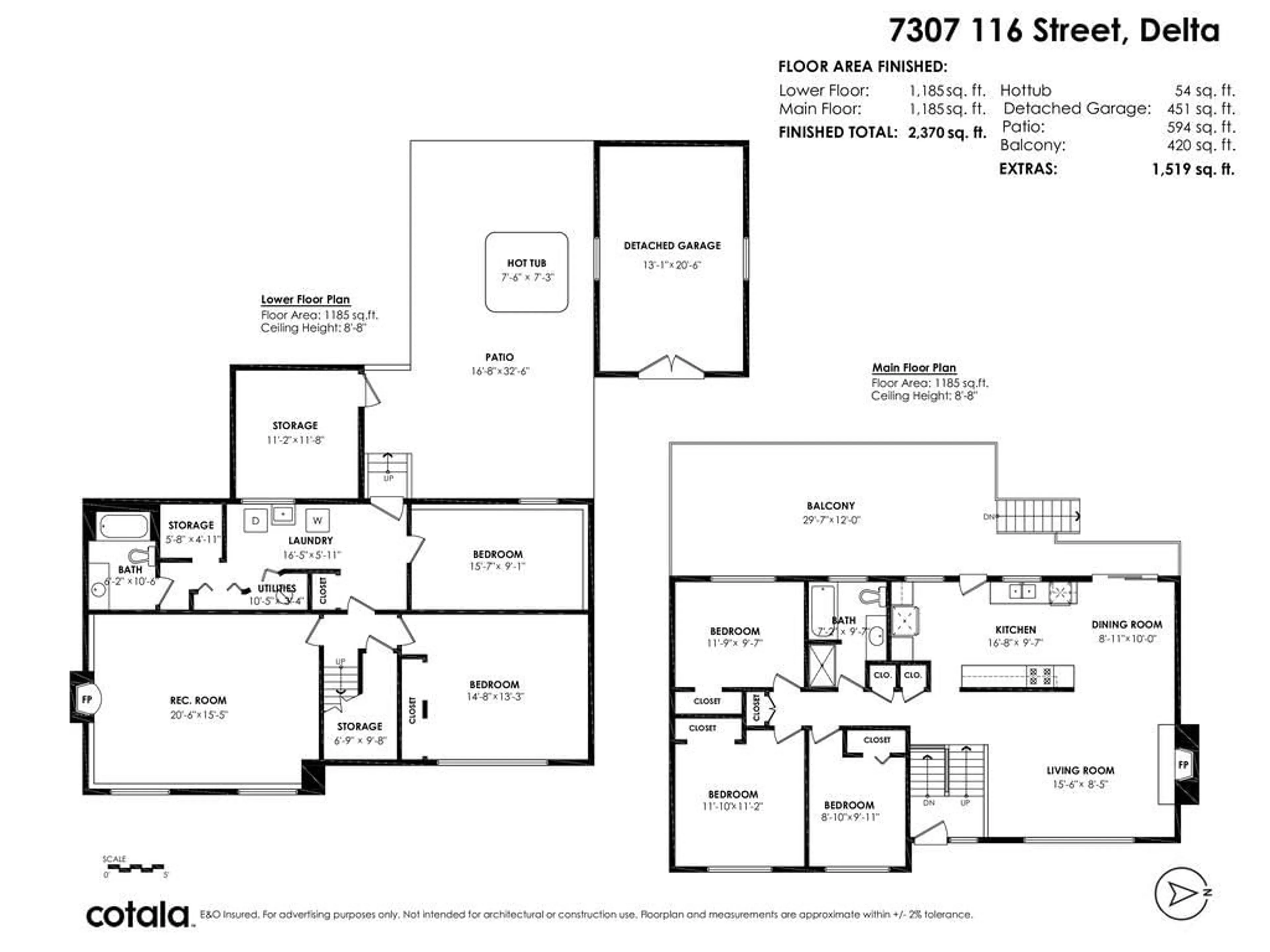Floor plan for 7307 116 STREET, Delta British Columbia V4V5S8