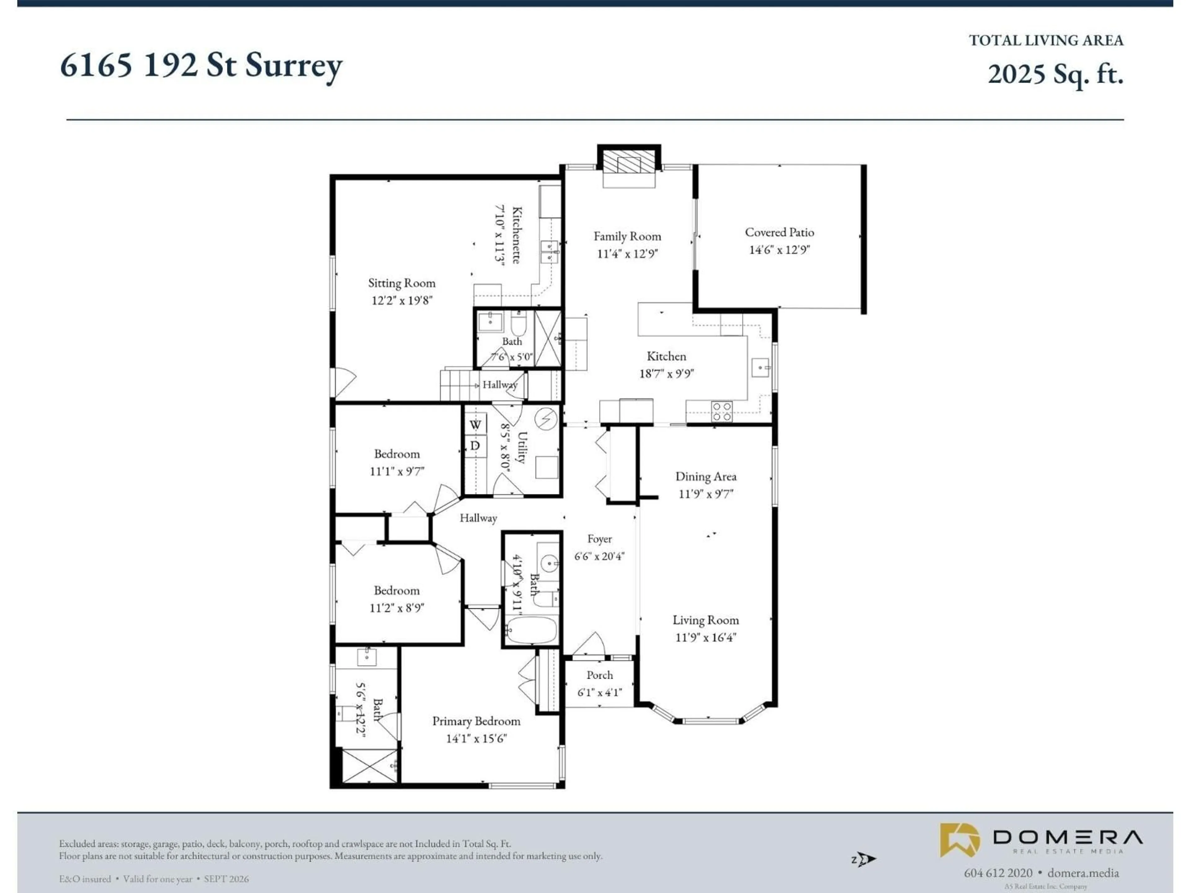 Floor plan for 6165 192 STREET, Surrey British Columbia V3S8C7