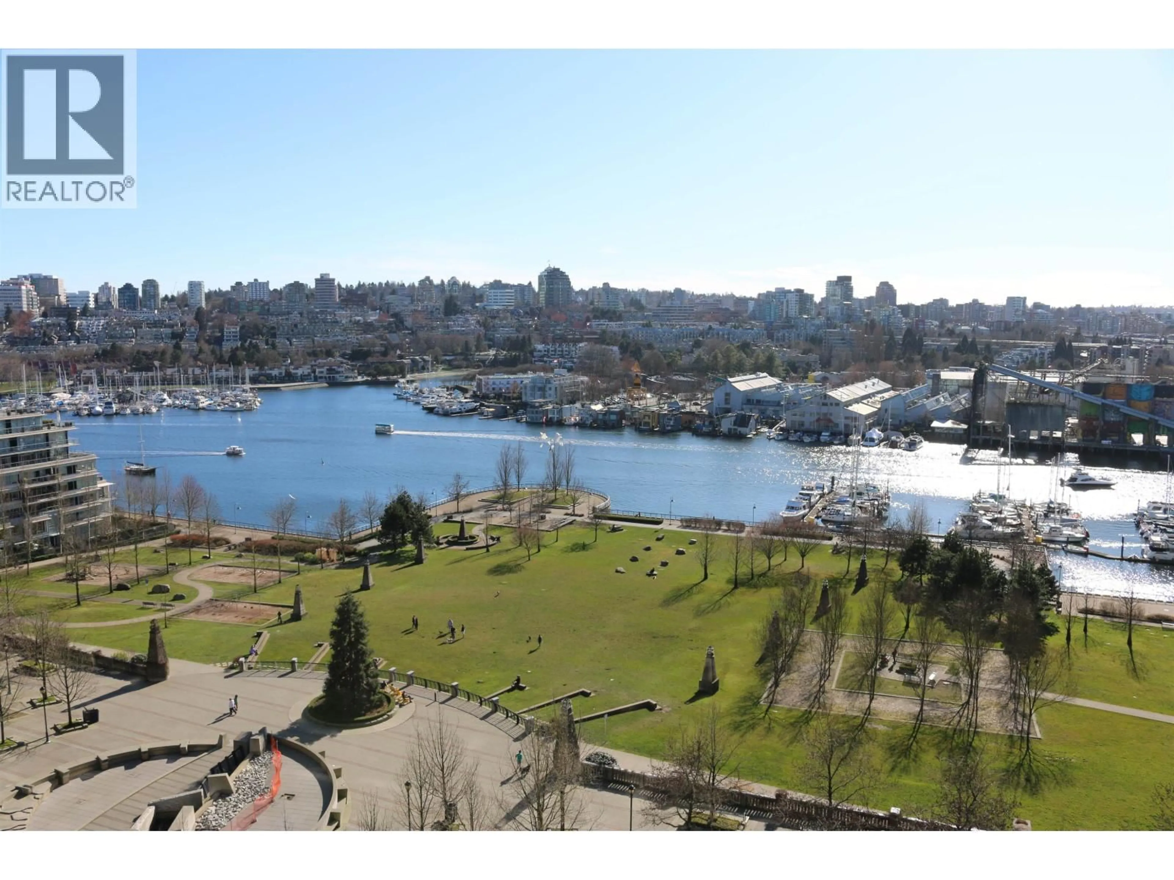 A pic from outside/outdoor area/front of a property/back of a property/a pic from drone, water/lake/river/ocean view for 1606 - 583 BEACH CRESCENT, Vancouver British Columbia V6Z3E6