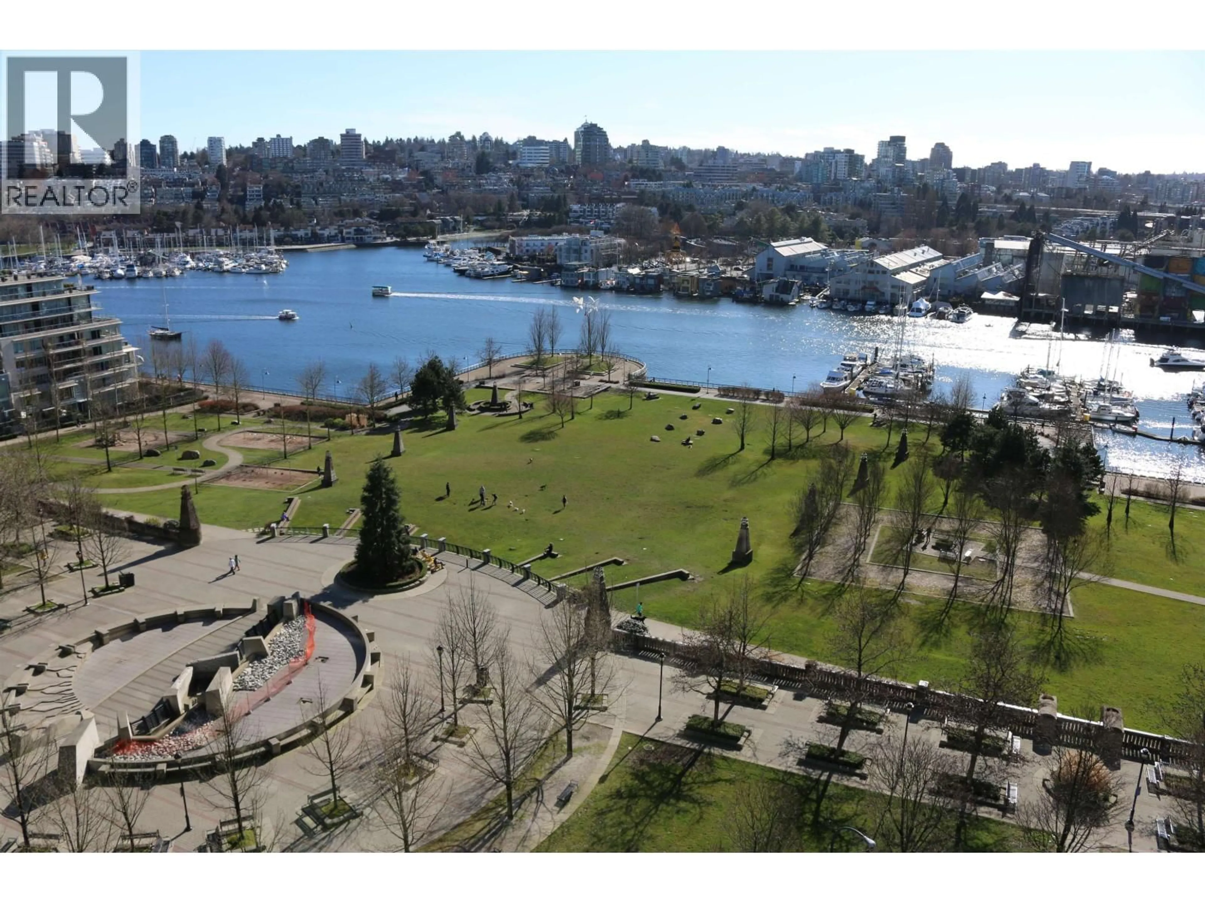 A pic from outside/outdoor area/front of a property/back of a property/a pic from drone, water/lake/river/ocean view for 1606 - 583 BEACH CRESCENT, Vancouver British Columbia V6Z3E6