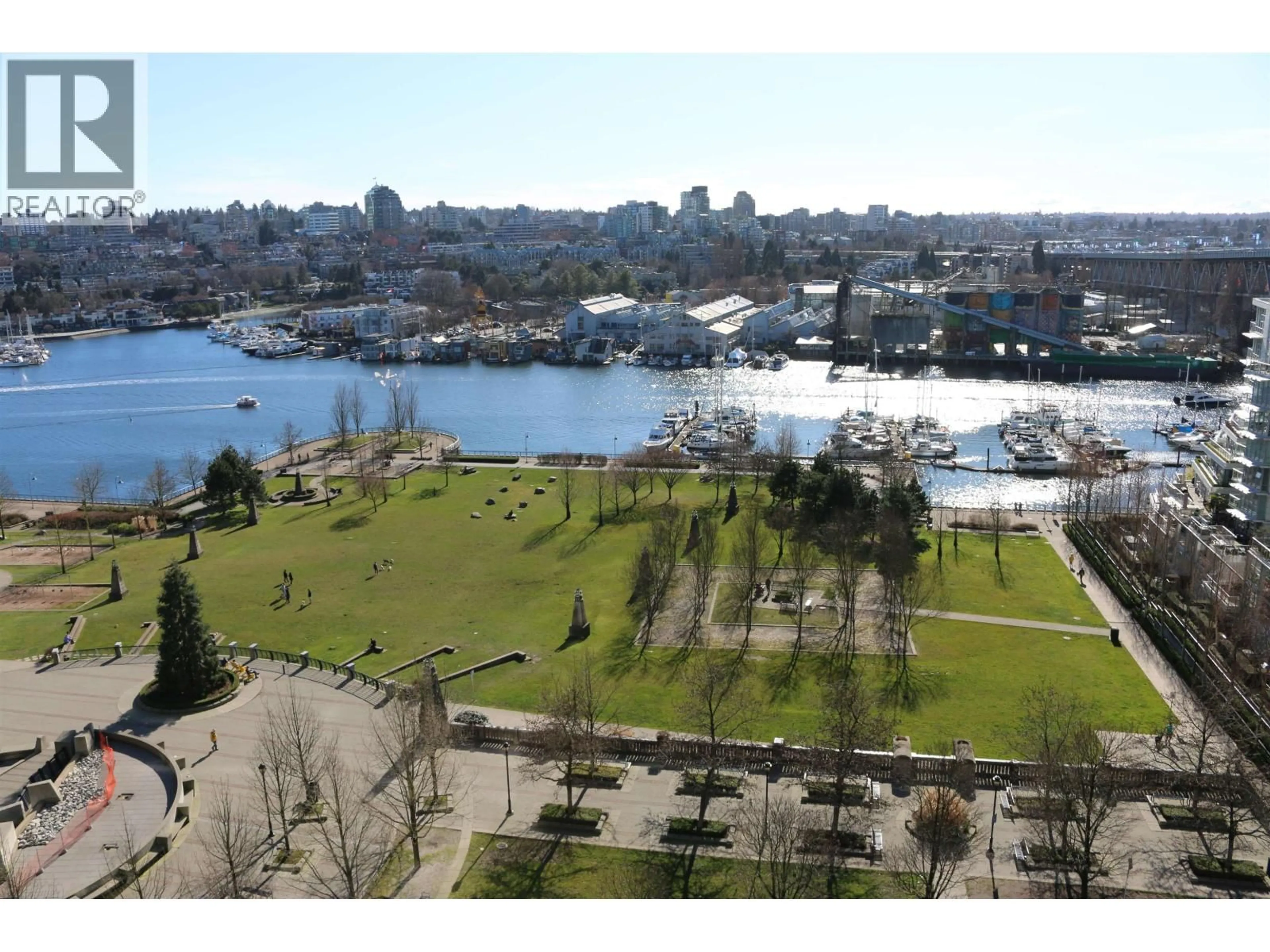 A pic from outside/outdoor area/front of a property/back of a property/a pic from drone, water/lake/river/ocean view for 1606 - 583 BEACH CRESCENT, Vancouver British Columbia V6Z3E6