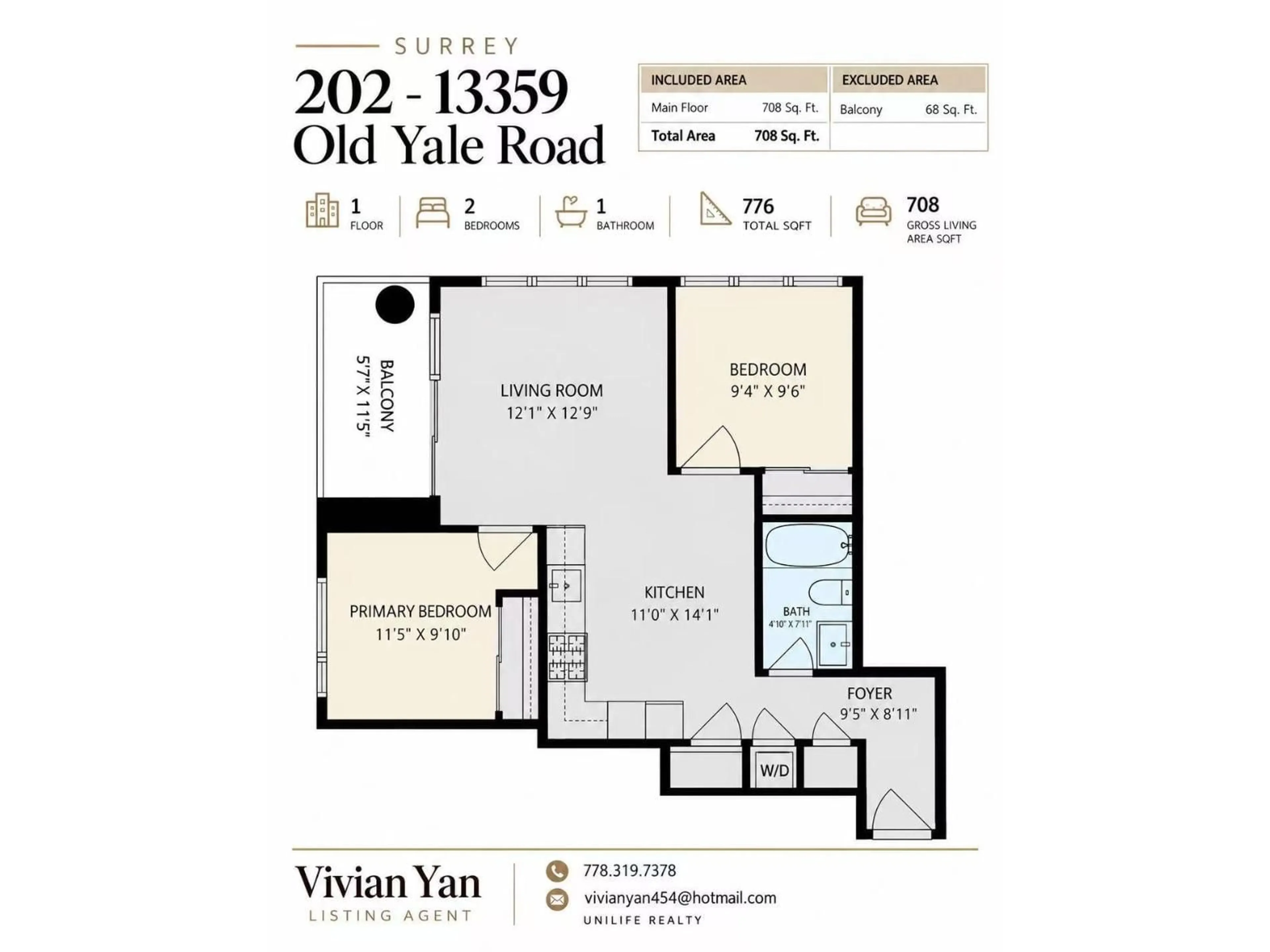 Floor plan for 202 - 13359 OLD YALE ROAD, Surrey British Columbia V3T0S4