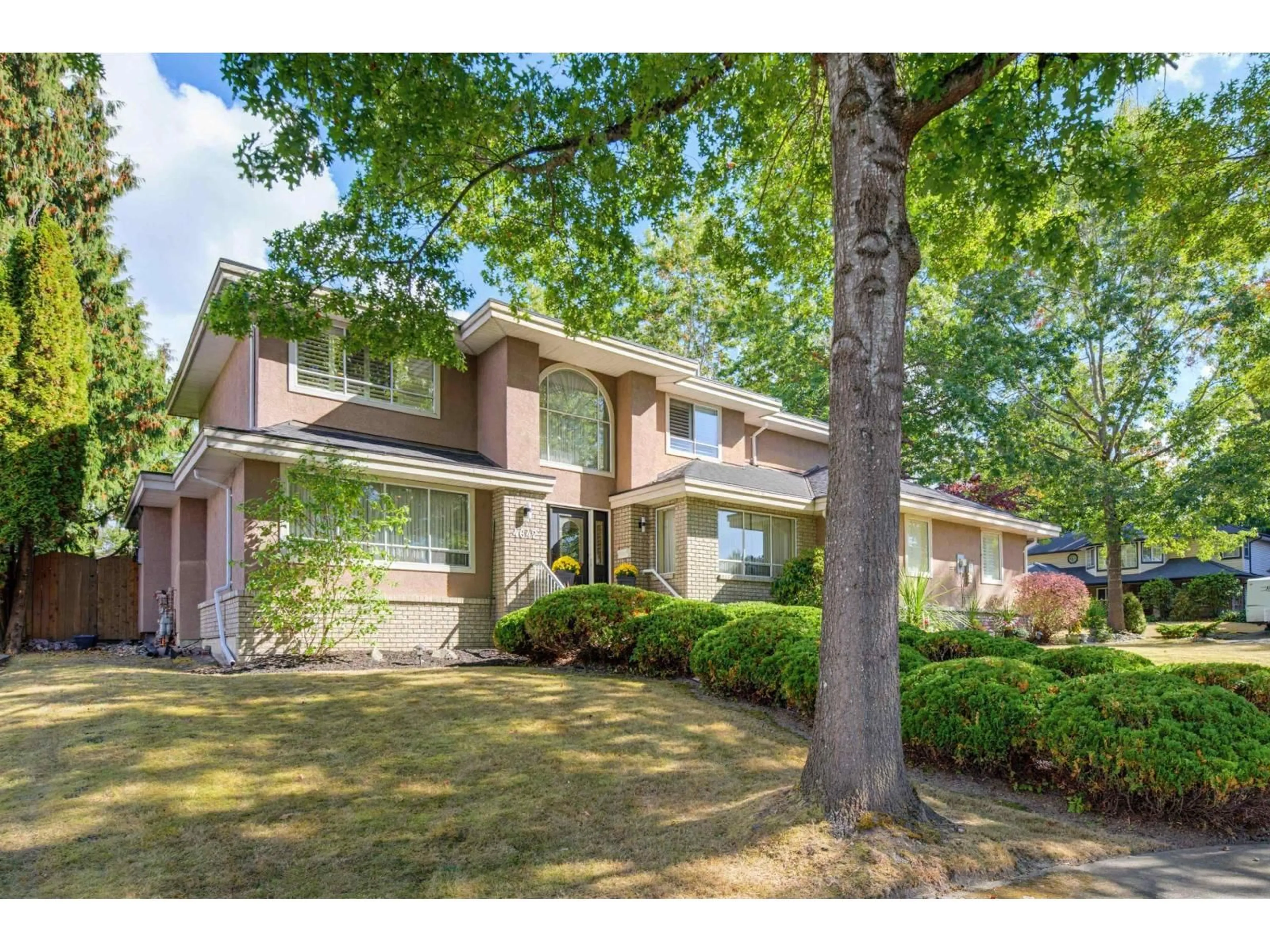Home with brick exterior material, street for 4642 219 STREET, Langley British Columbia V3A9H7