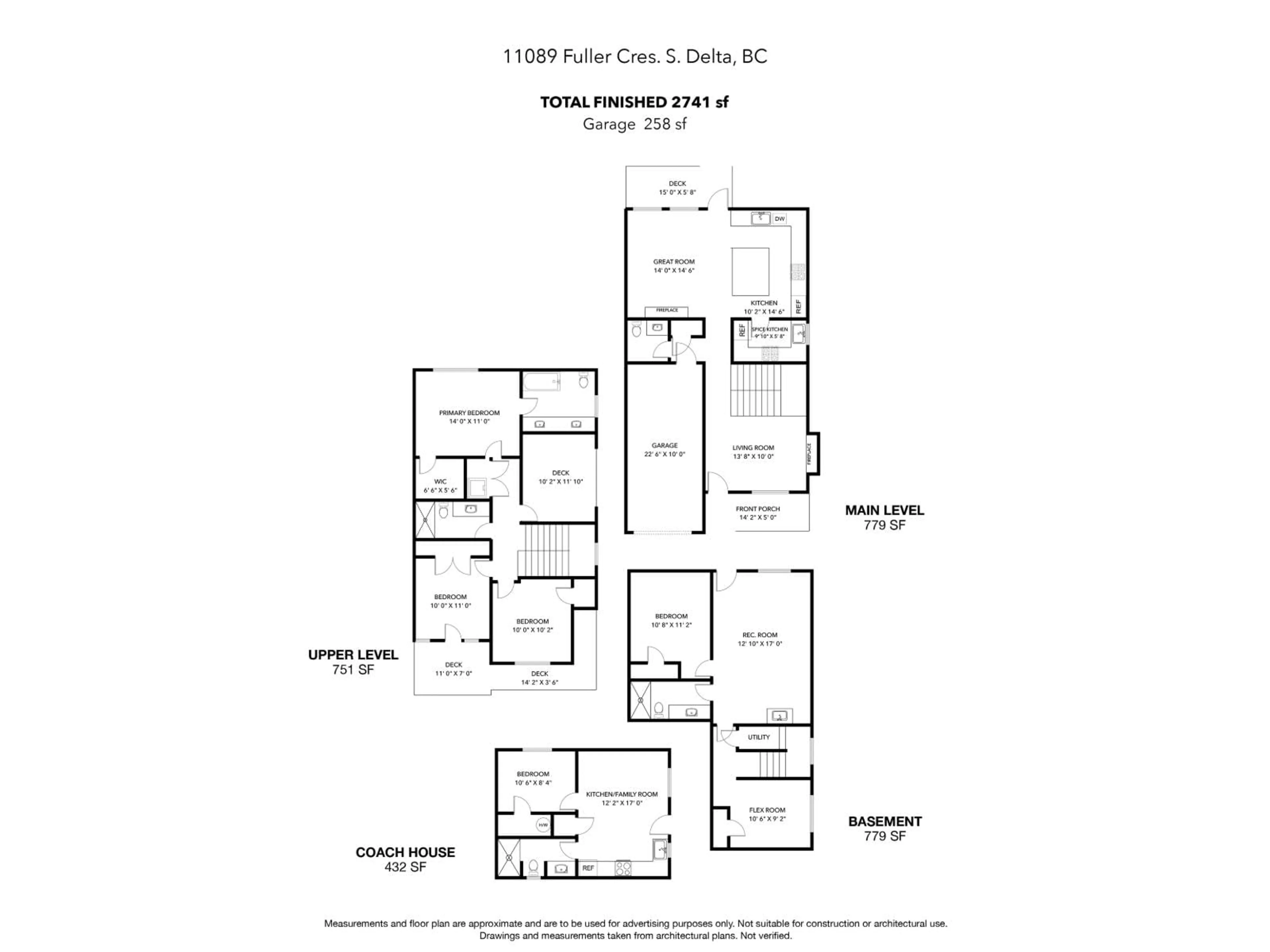Floor plan for 11089 FULLER CRESCENT SOUTH, Delta British Columbia V4C2C8