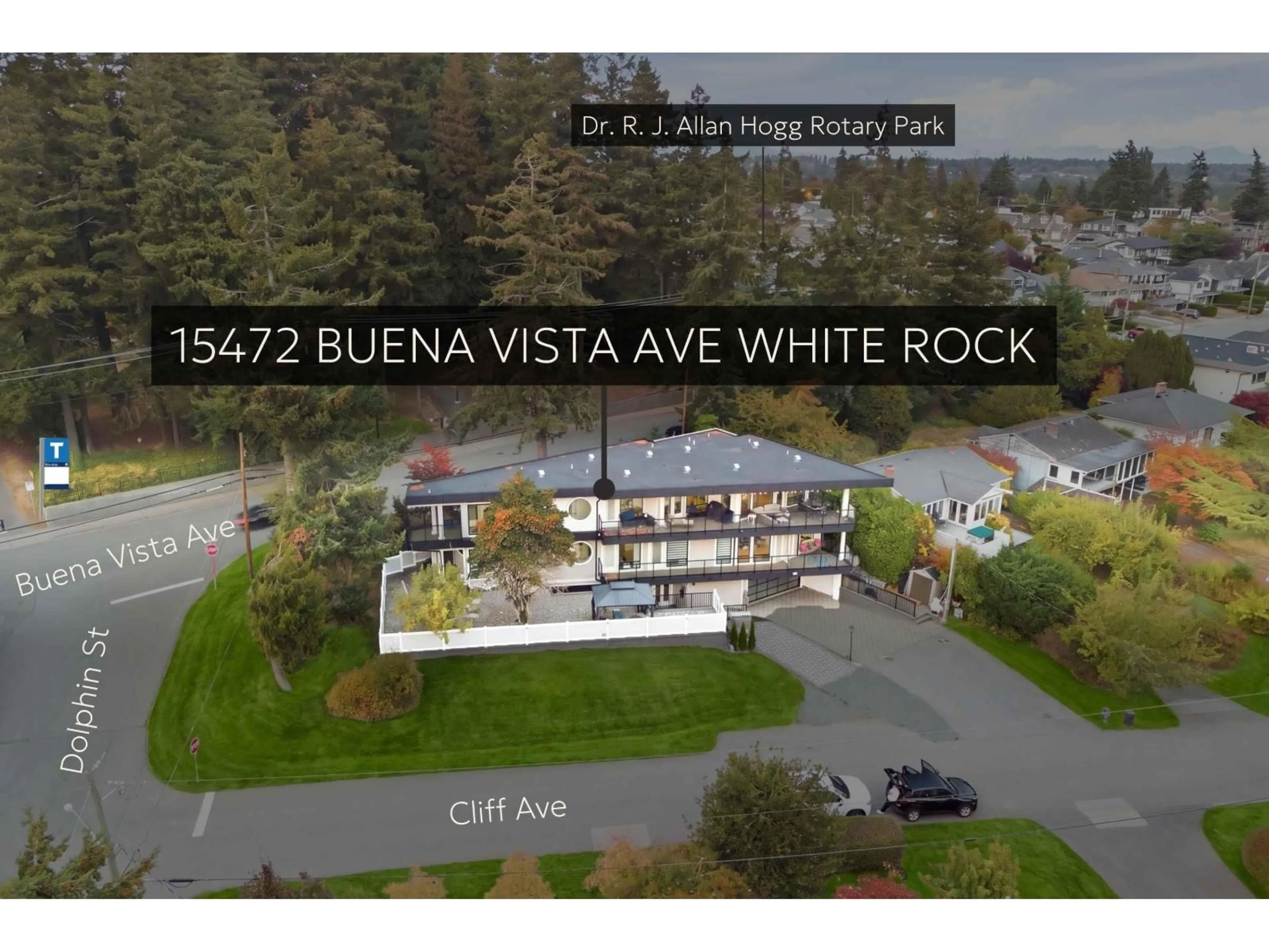 A pic from outside/outdoor area/front of a property/back of a property/a pic from drone, water/lake/river/ocean view for 15472 BUENA VISTA AVENUE, White Rock British Columbia V4B1Z1