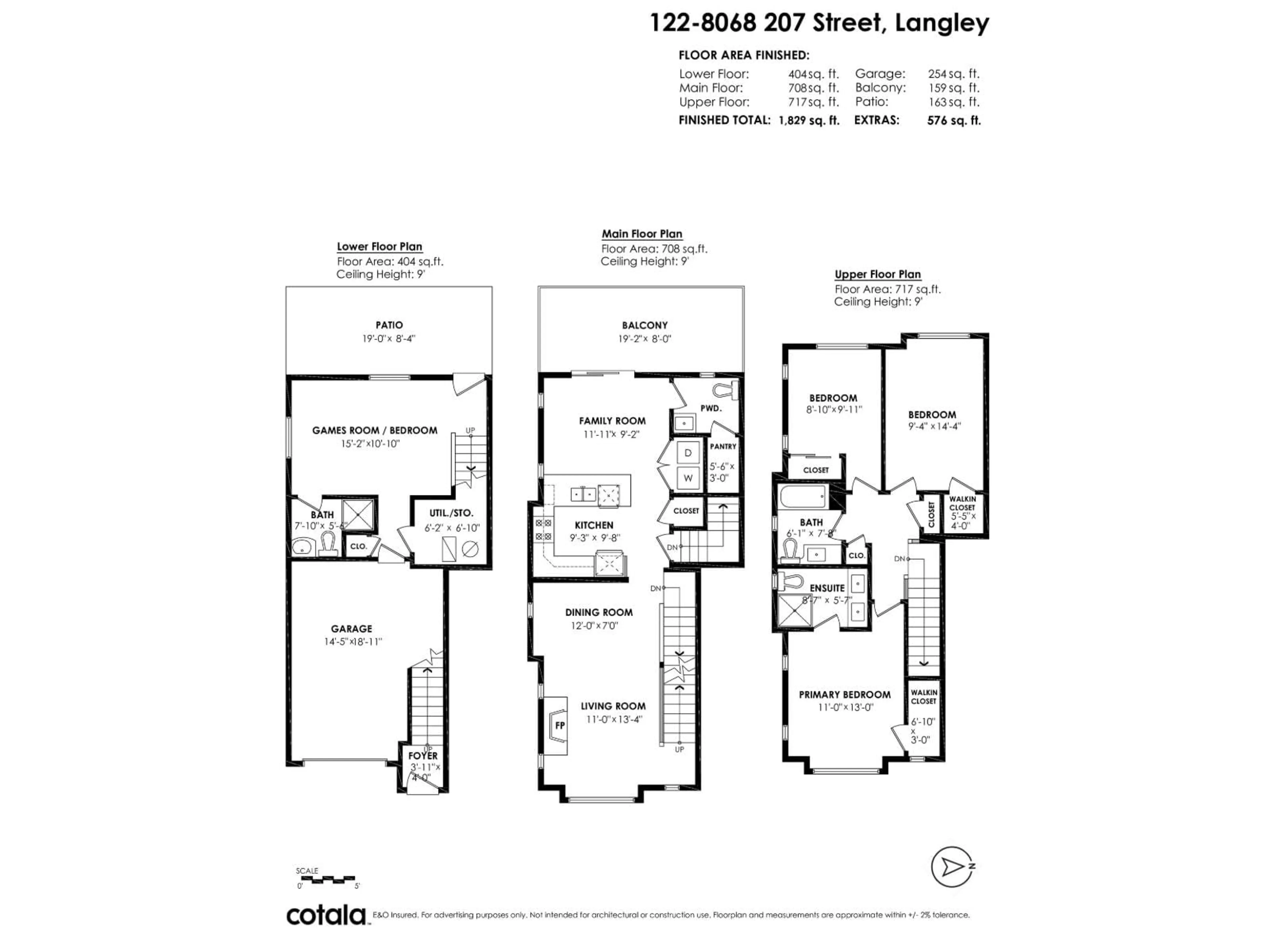 Floor plan for 122 - 8068 207 STREET, Langley British Columbia V2Y0M9