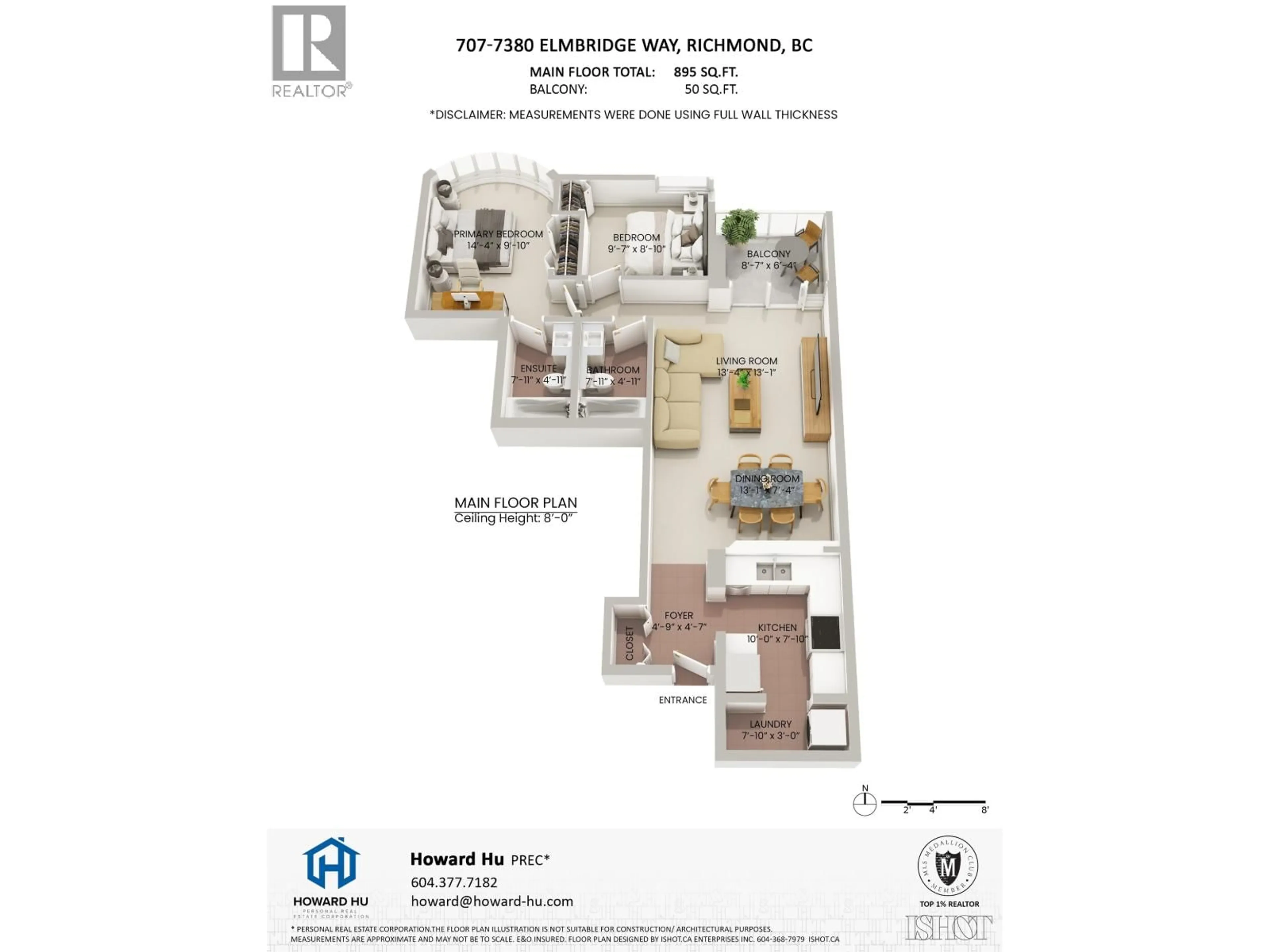 Floor plan for 707 - 7380 ELMBRIDGE WAY, Richmond British Columbia V6X4A1