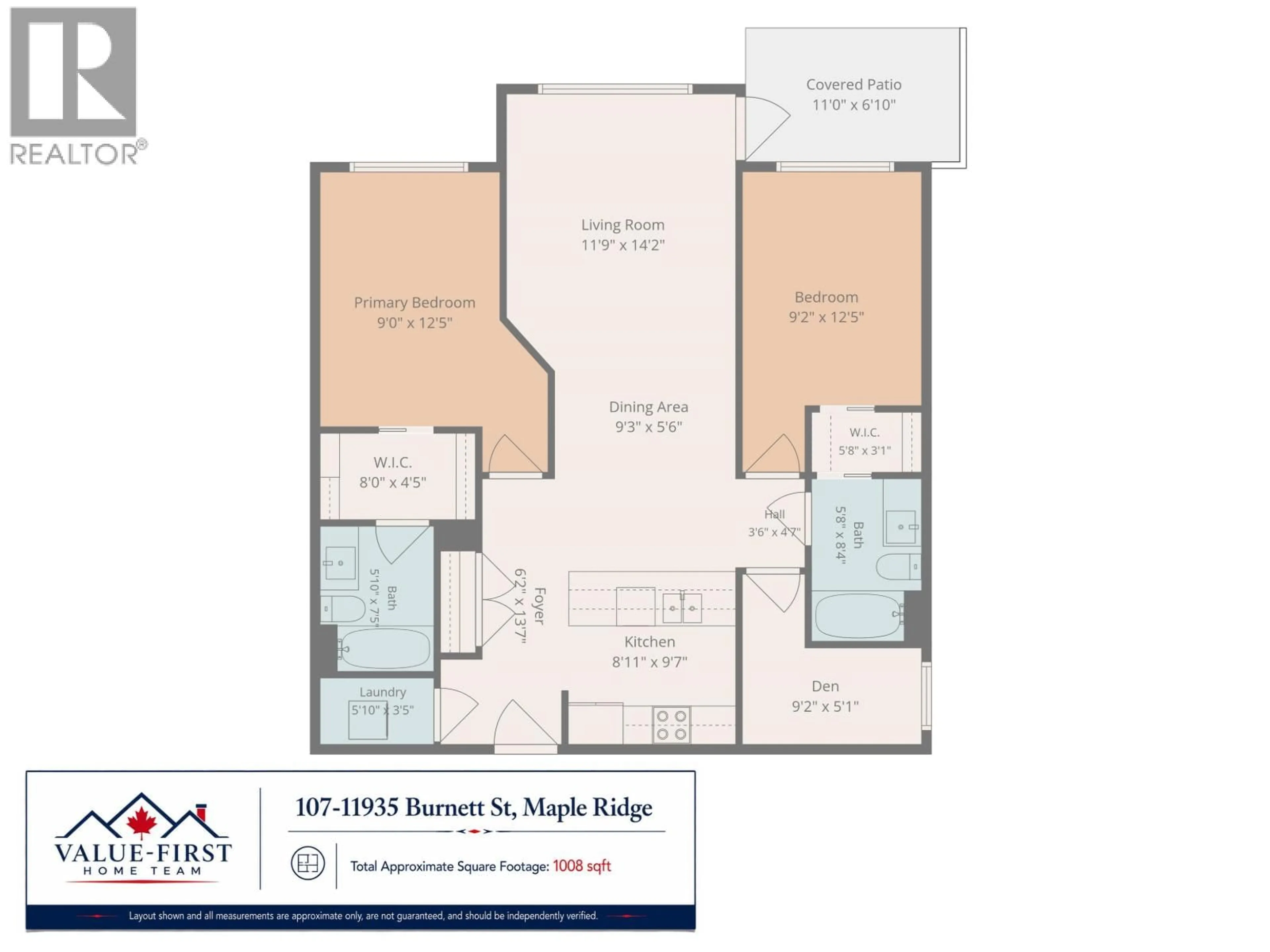 Floor plan for 107 - 11935 BURNETT STREET, Maple Ridge British Columbia V2X9A9