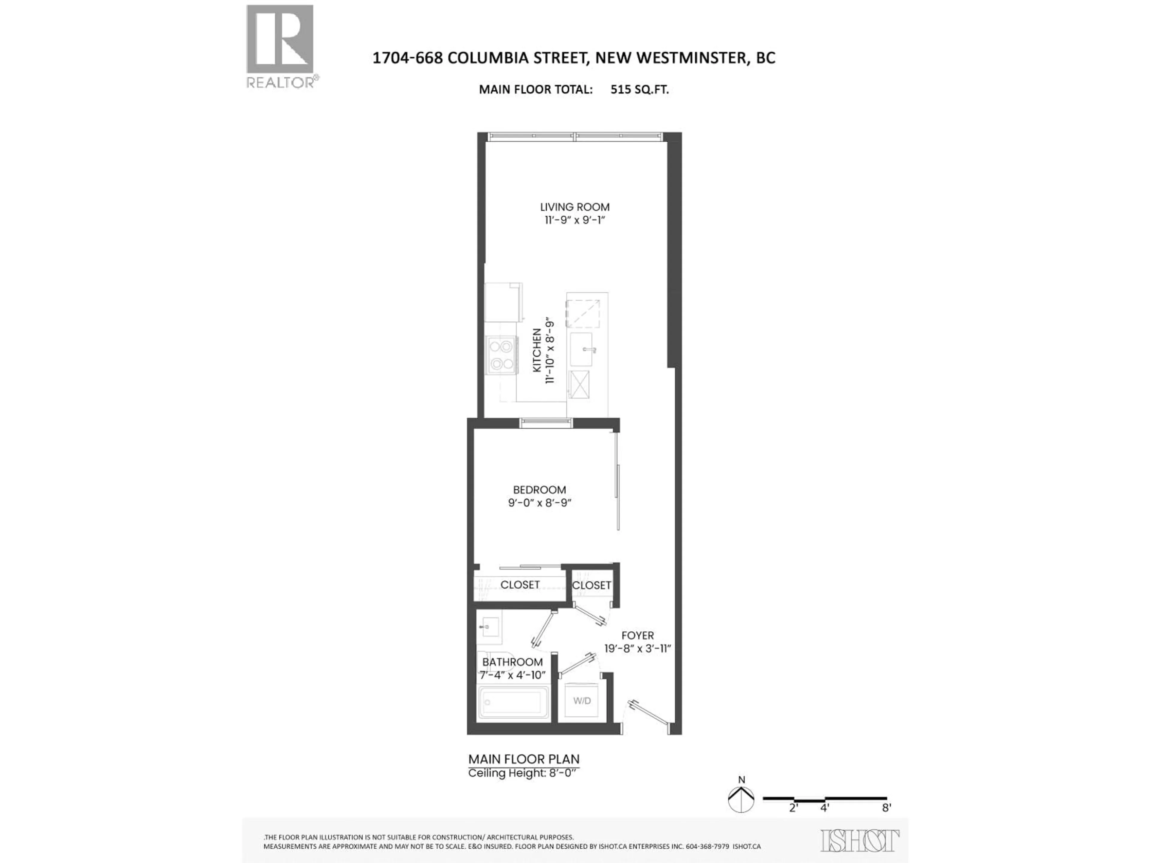 Floor plan for 1704 - 668 COLUMBIA STREET, New Westminster British Columbia V3M1A9