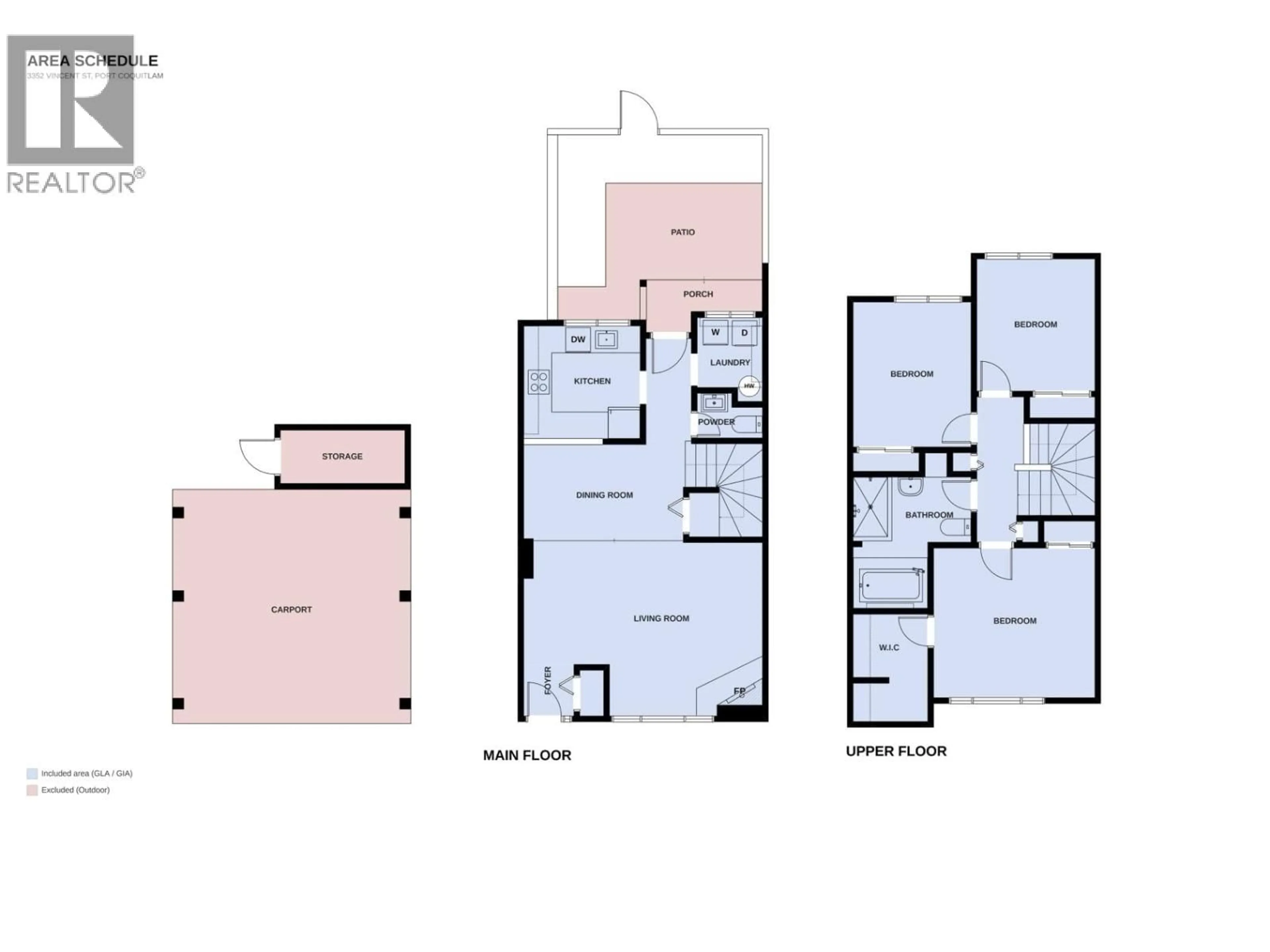 Floor plan for 3352 VINCENT STREET, Port Coquitlam British Columbia V3B5E1