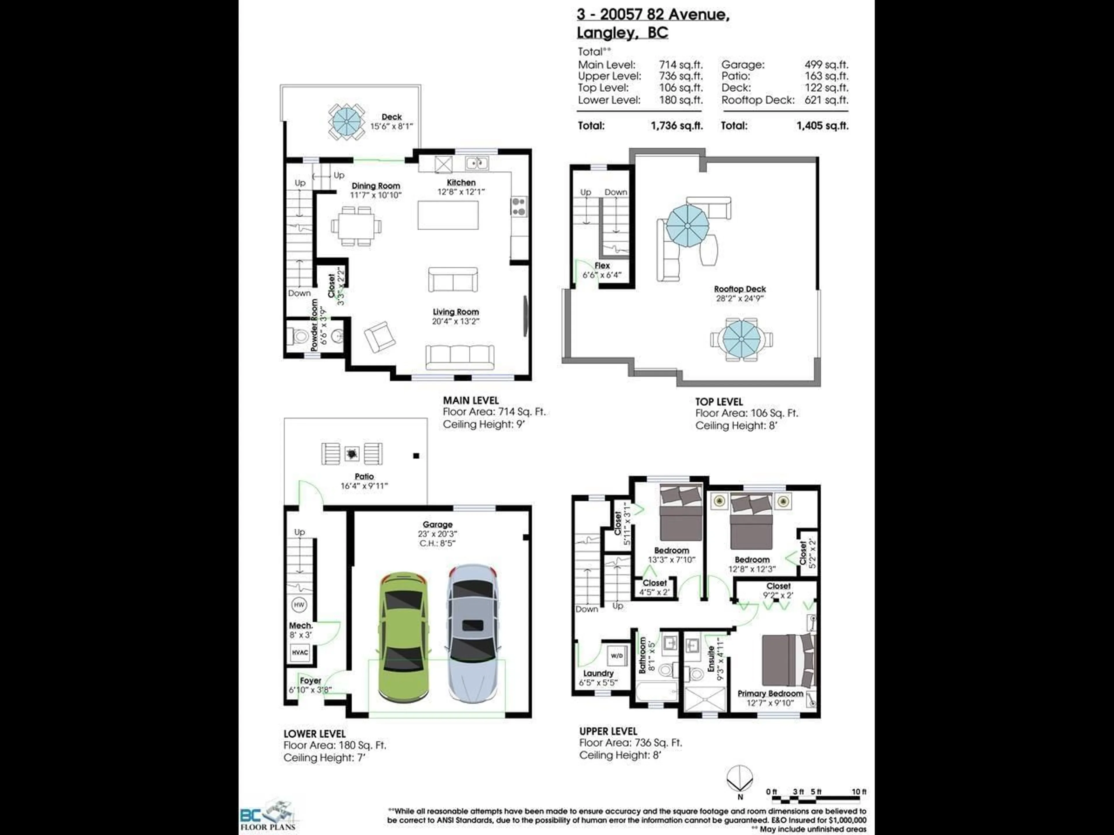Floor plan for 3 - 20057 82 AVENUE, Langley British Columbia V2Y3S4