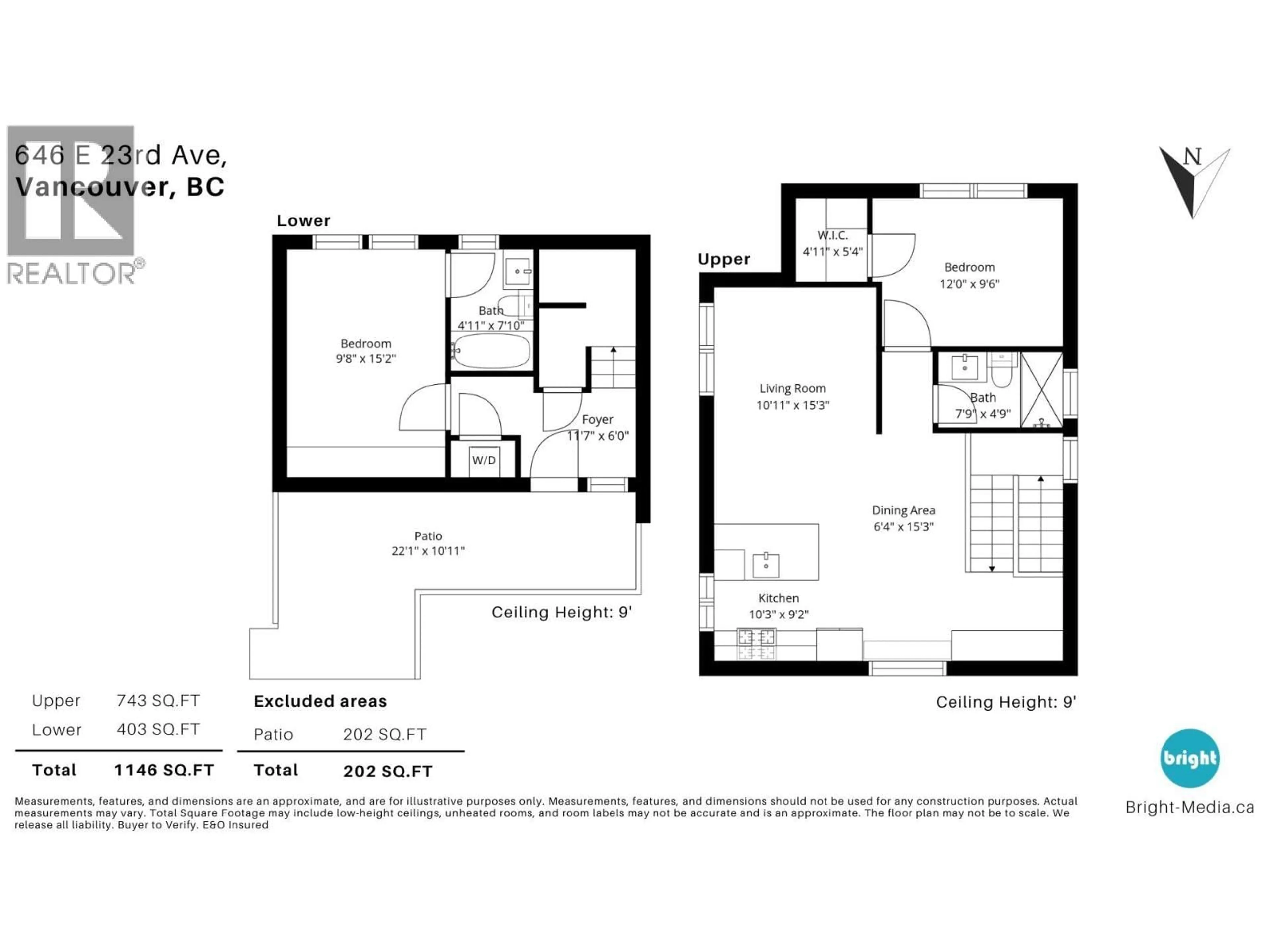 Floor plan for 646 E 23RD AVENUE, Vancouver British Columbia V5V1X8