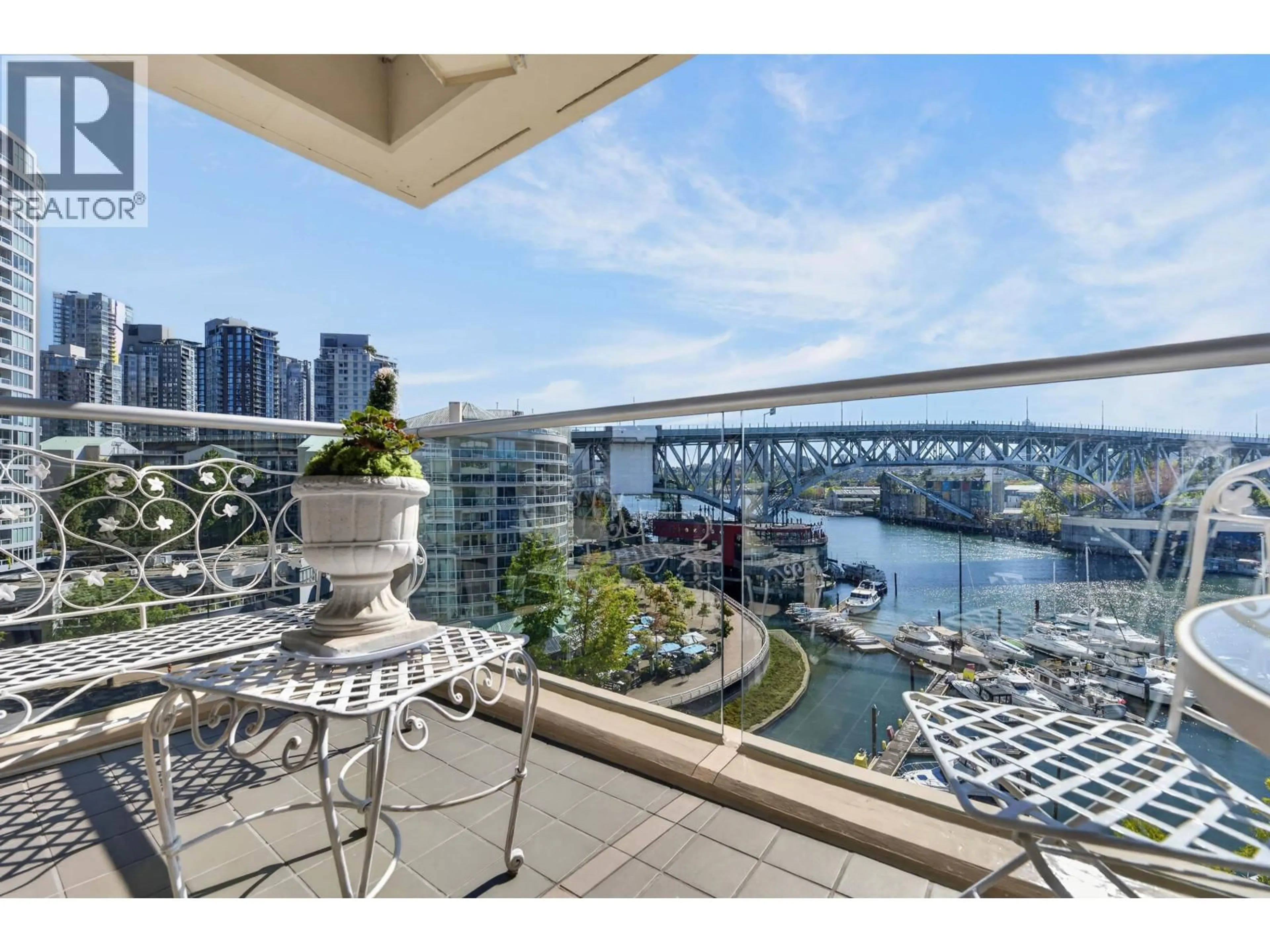 Balcony in the apartment, water/lake/river/ocean view for 804 - 1600 HORNBY STREET, Vancouver British Columbia V6Z2S4