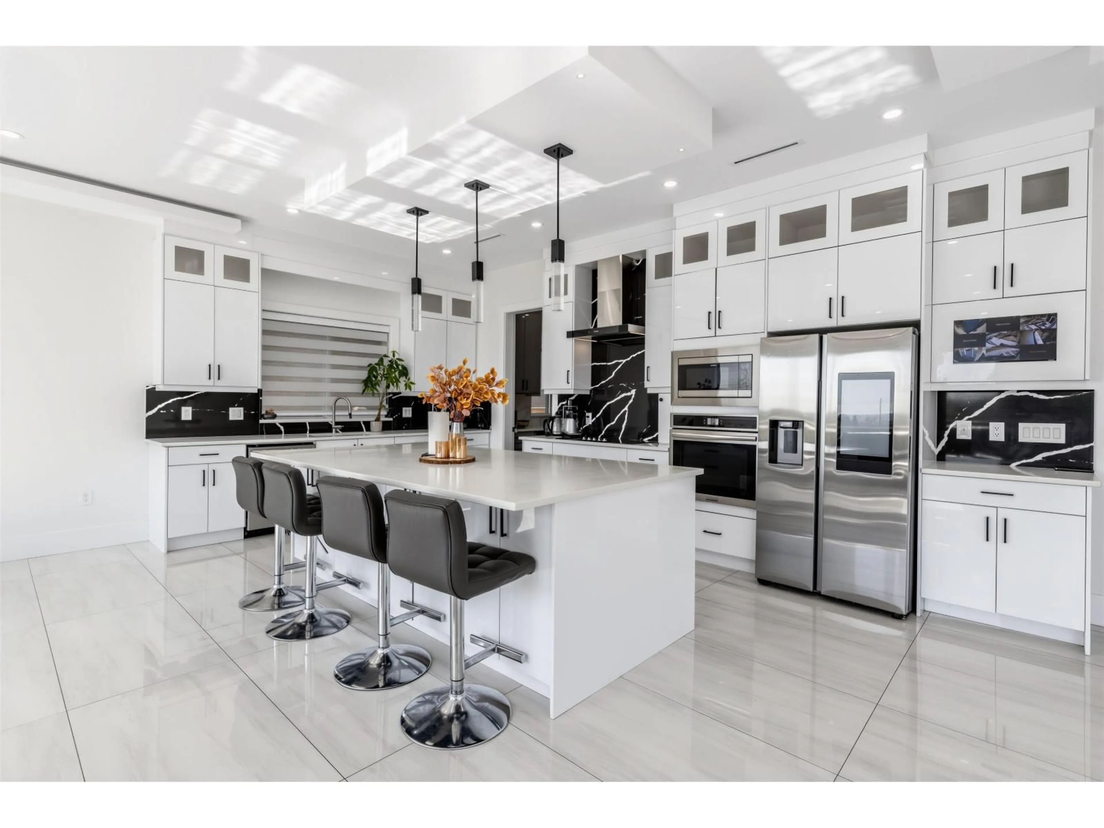 Contemporary kitchen, ceramic/tile floor for 17018 57 AVENUE, Surrey British Columbia V3S8P3