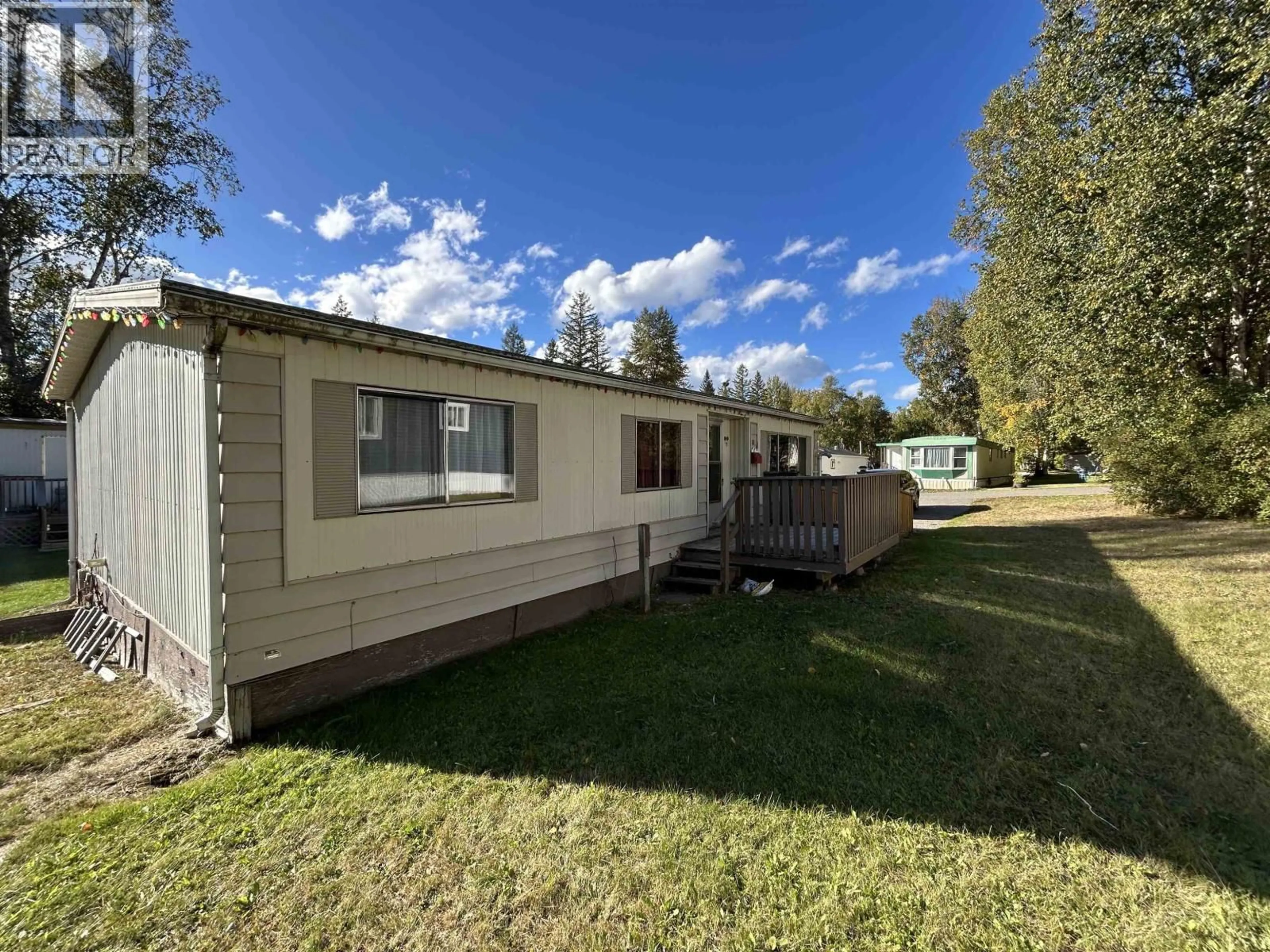 A pic from outside/outdoor area/front of a property/back of a property/a pic from drone, water/lake/river/ocean view for 28 - 3656 HILBORN AVENUE, Quesnel British Columbia V2J3P7
