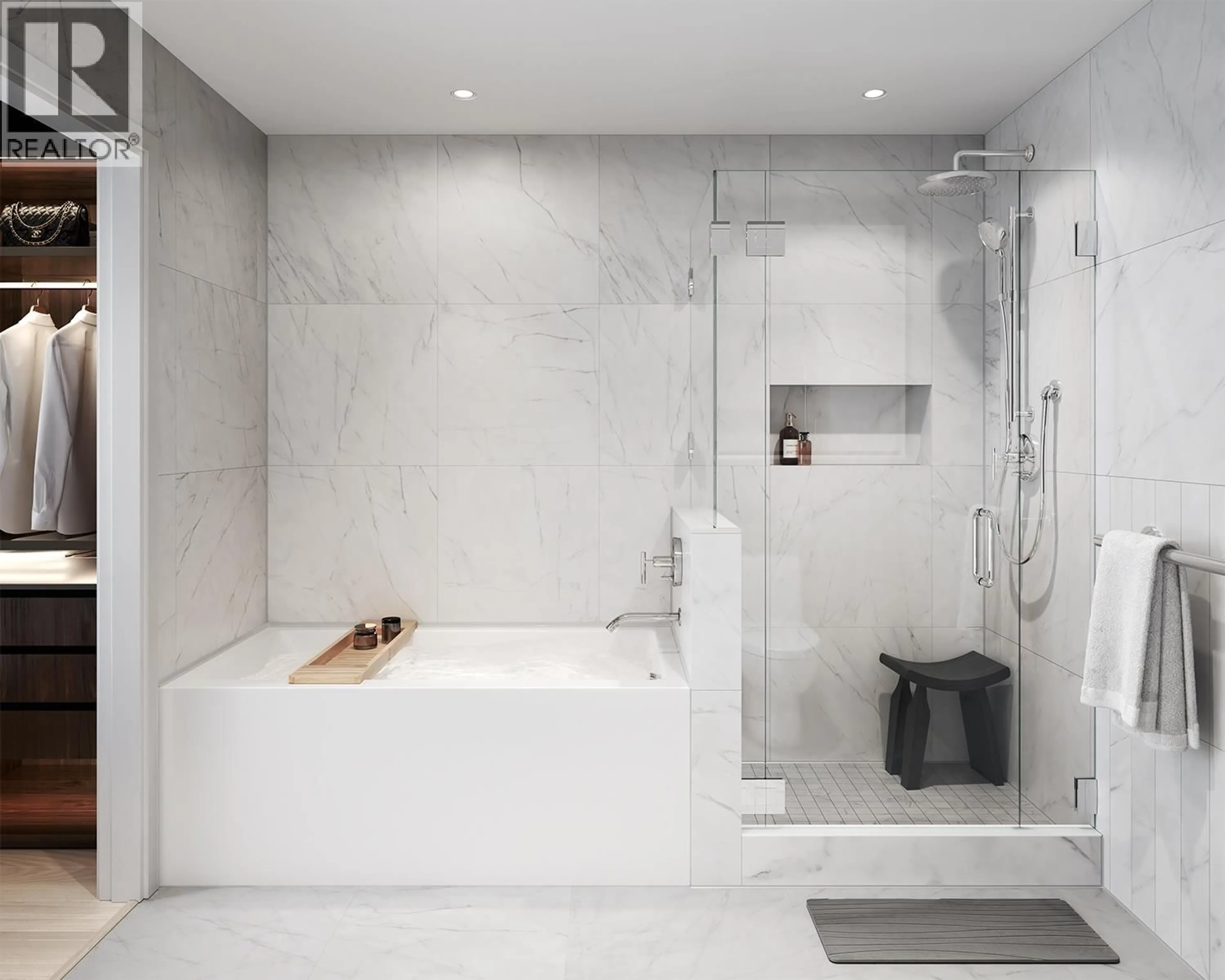 Contemporary bathroom, ceramic/tile floor for 908 - 2180 ALPHA AVENUE, Burnaby British Columbia V5C0K2