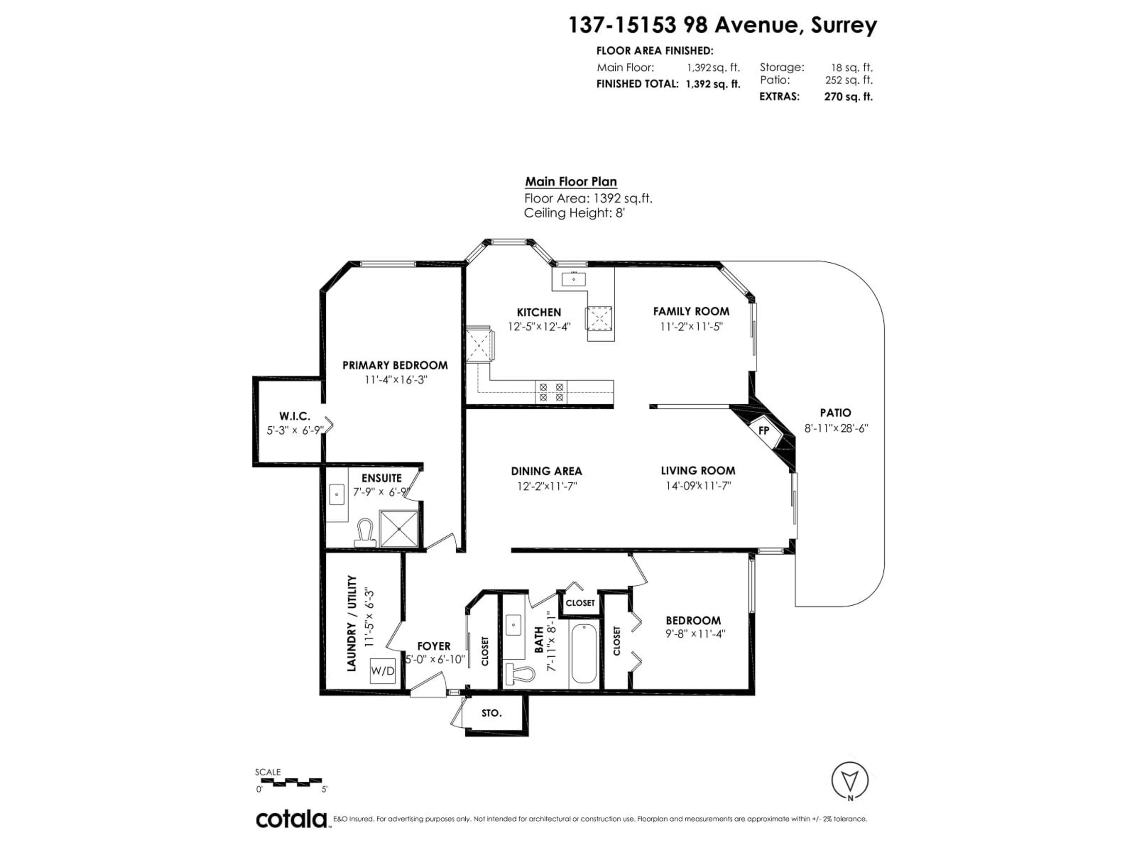 Floor plan for 137 - 15153 98 AVENUE, Surrey British Columbia V3R9M8