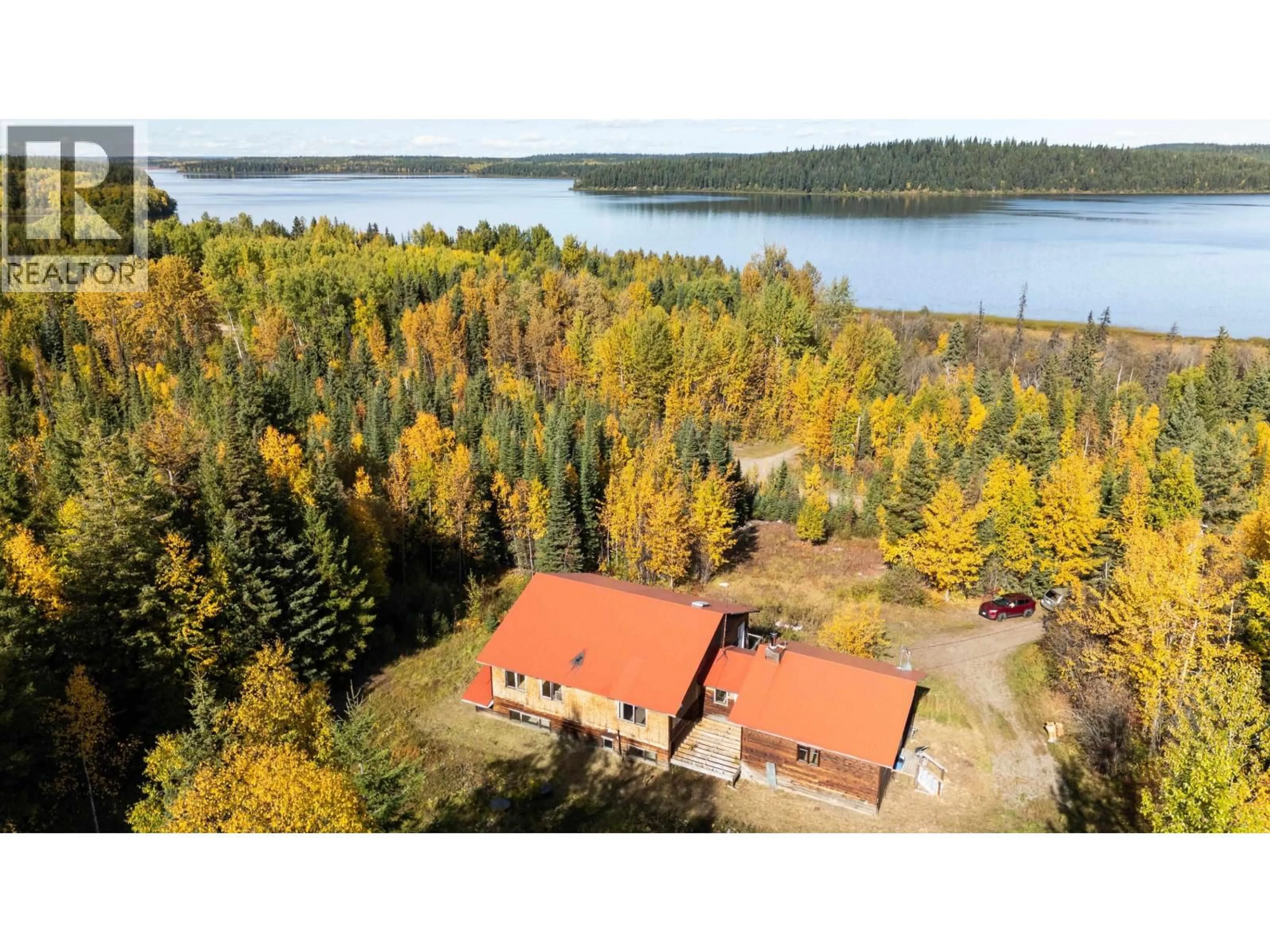 A pic from outside/outdoor area/front of a property/back of a property/a pic from drone, water/lake/river/ocean view for 16385 SCHEFER DRIVE, Prince George British Columbia V2K5L4