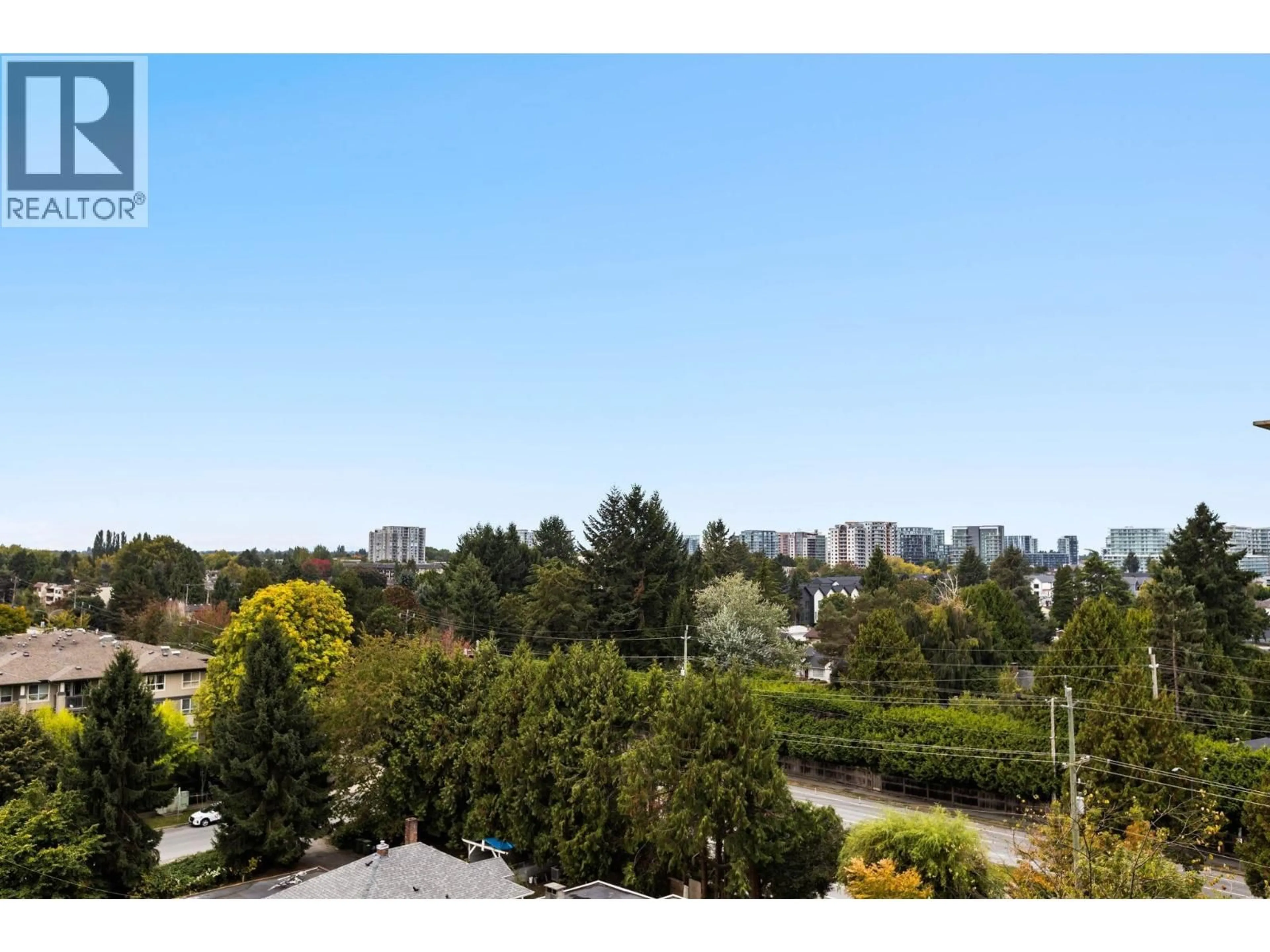 A pic from outside/outdoor area/front of a property/back of a property/a pic from drone, city buildings view from balcony for 916 - 9171 FERNDALE ROAD, Richmond British Columbia V6Y0A5