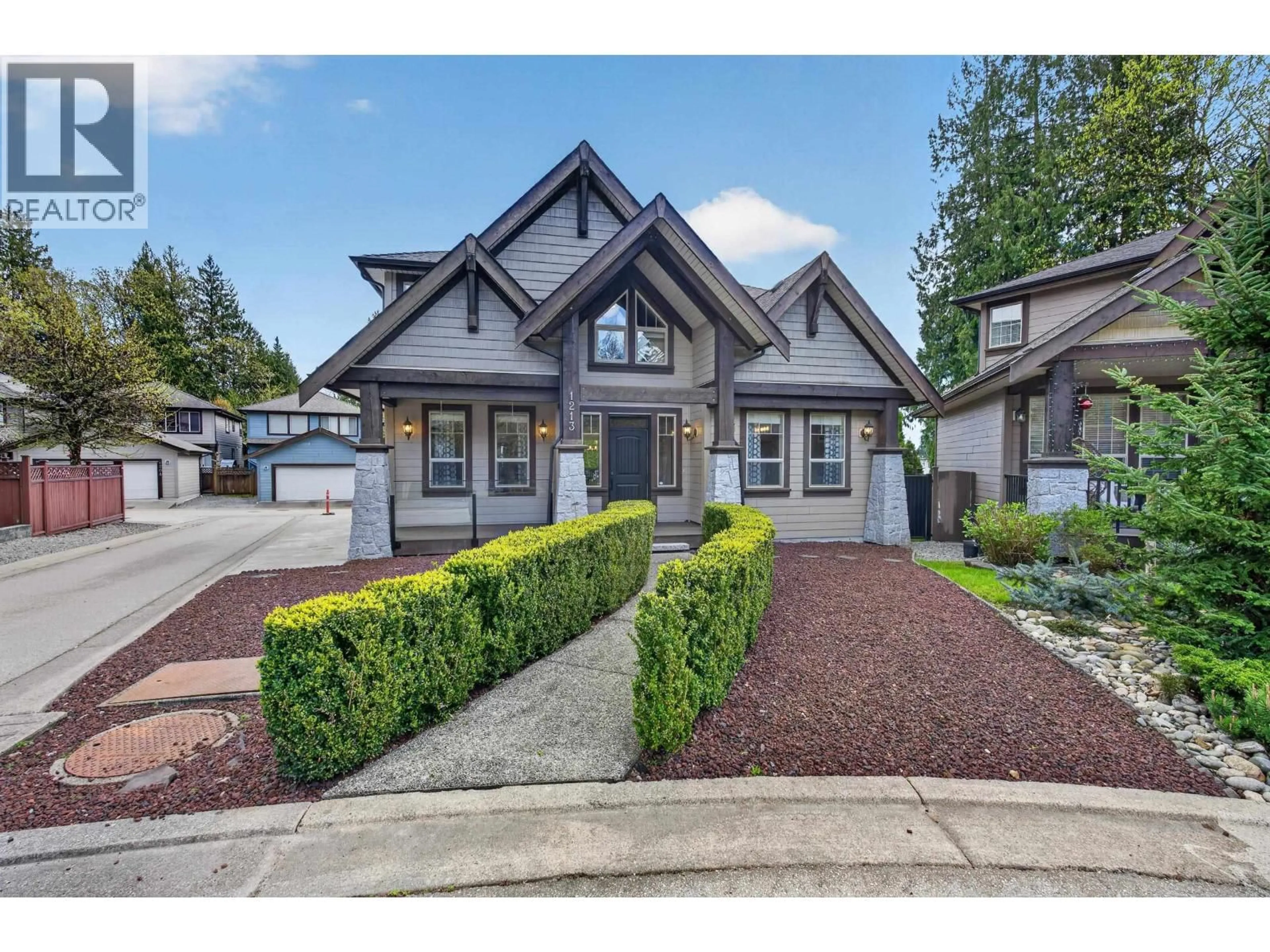 Home with vinyl exterior material, street for 1213 BURKEMONT PLACE, Coquitlam British Columbia V3B0C8