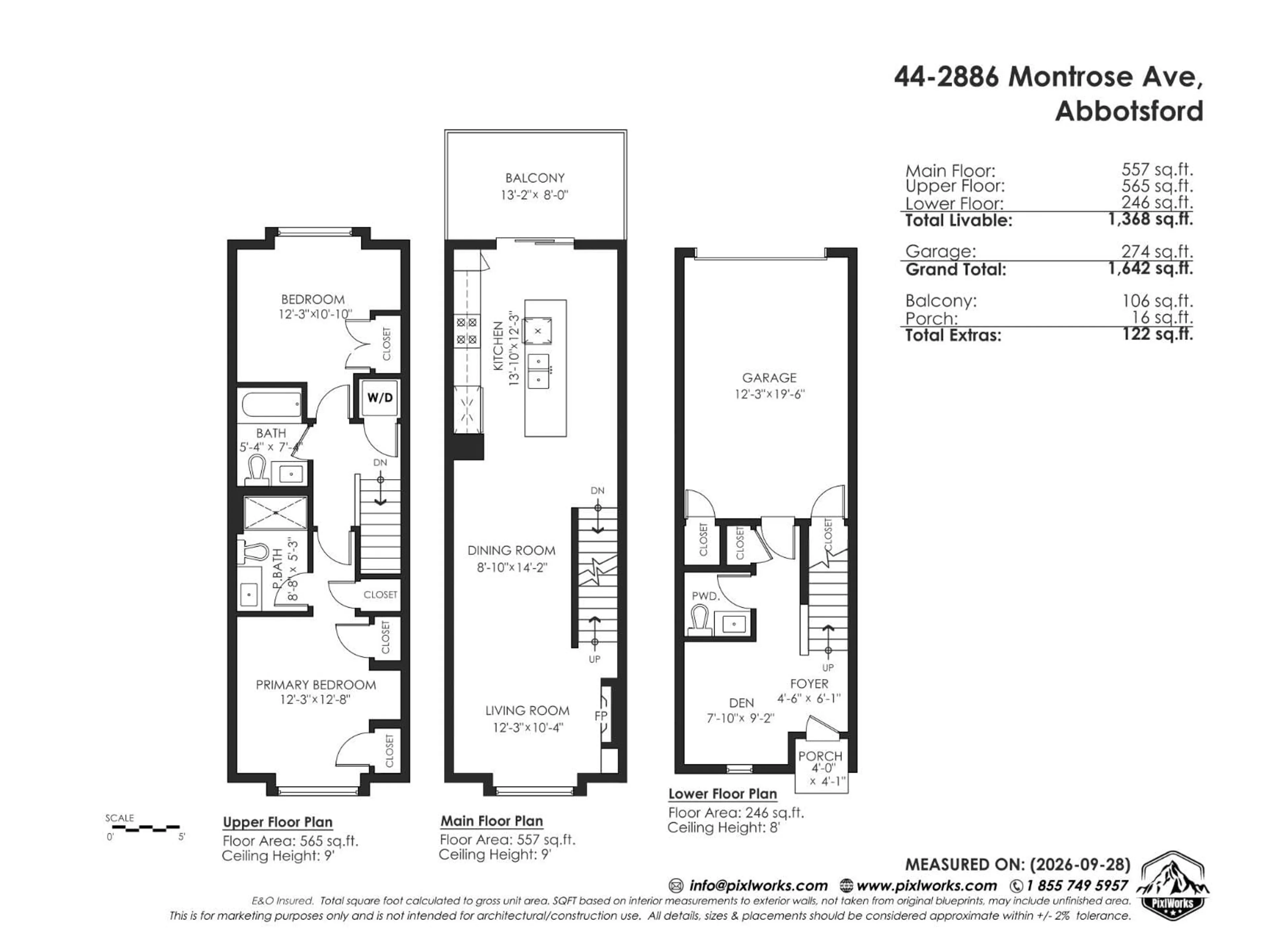 Floor plan for 44 - 2886 MONTROSE AVENUE, Abbotsford British Columbia V2S0N7