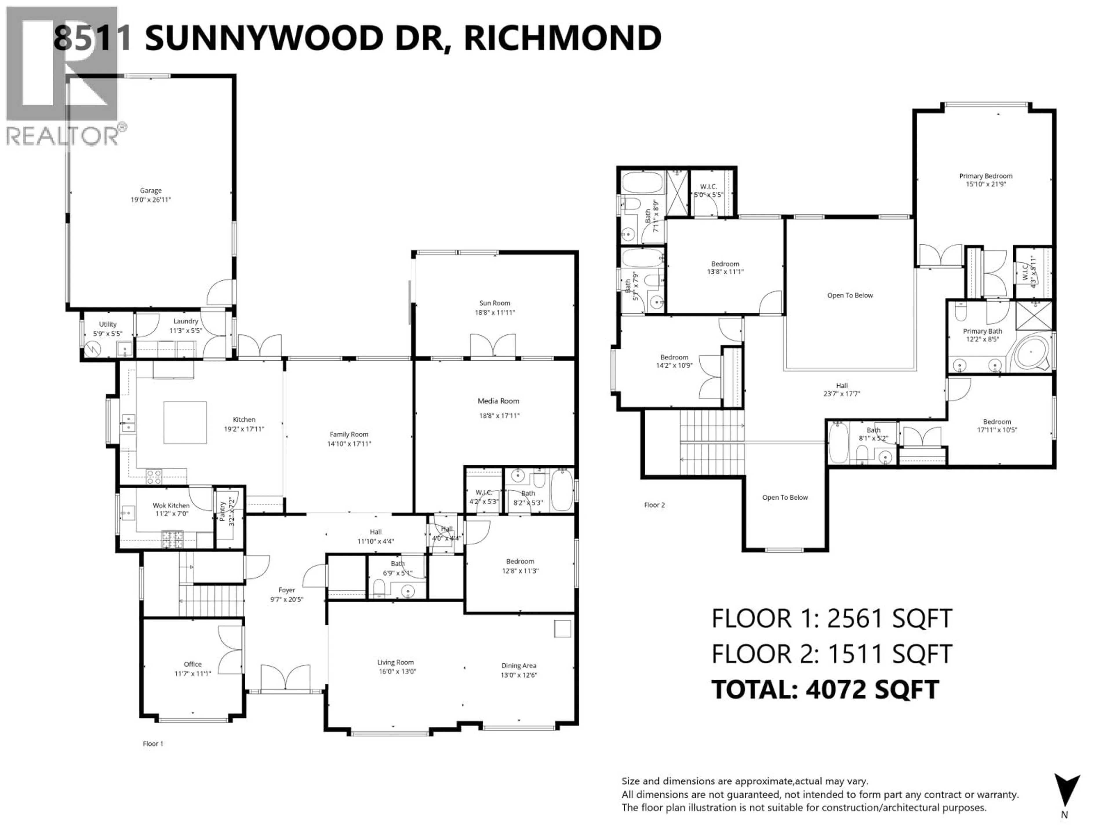 Floor plan for 8511 SUNNYWOOD DRIVE, Richmond British Columbia V6Y3G4