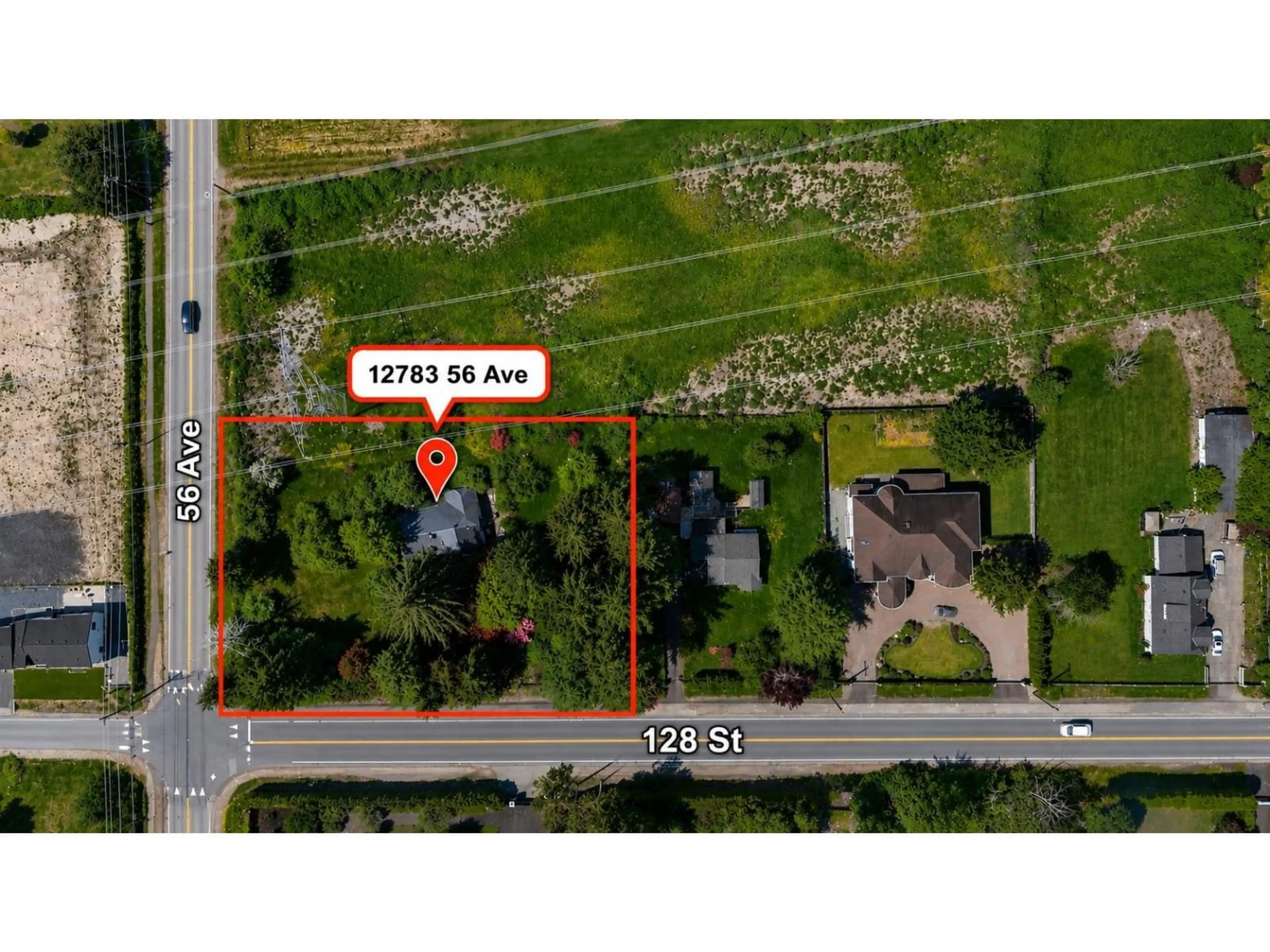 A pic from outside/outdoor area/front of a property/back of a property/a pic from drone, street for 12783 56 AVENUE, Surrey British Columbia V3X2Y7