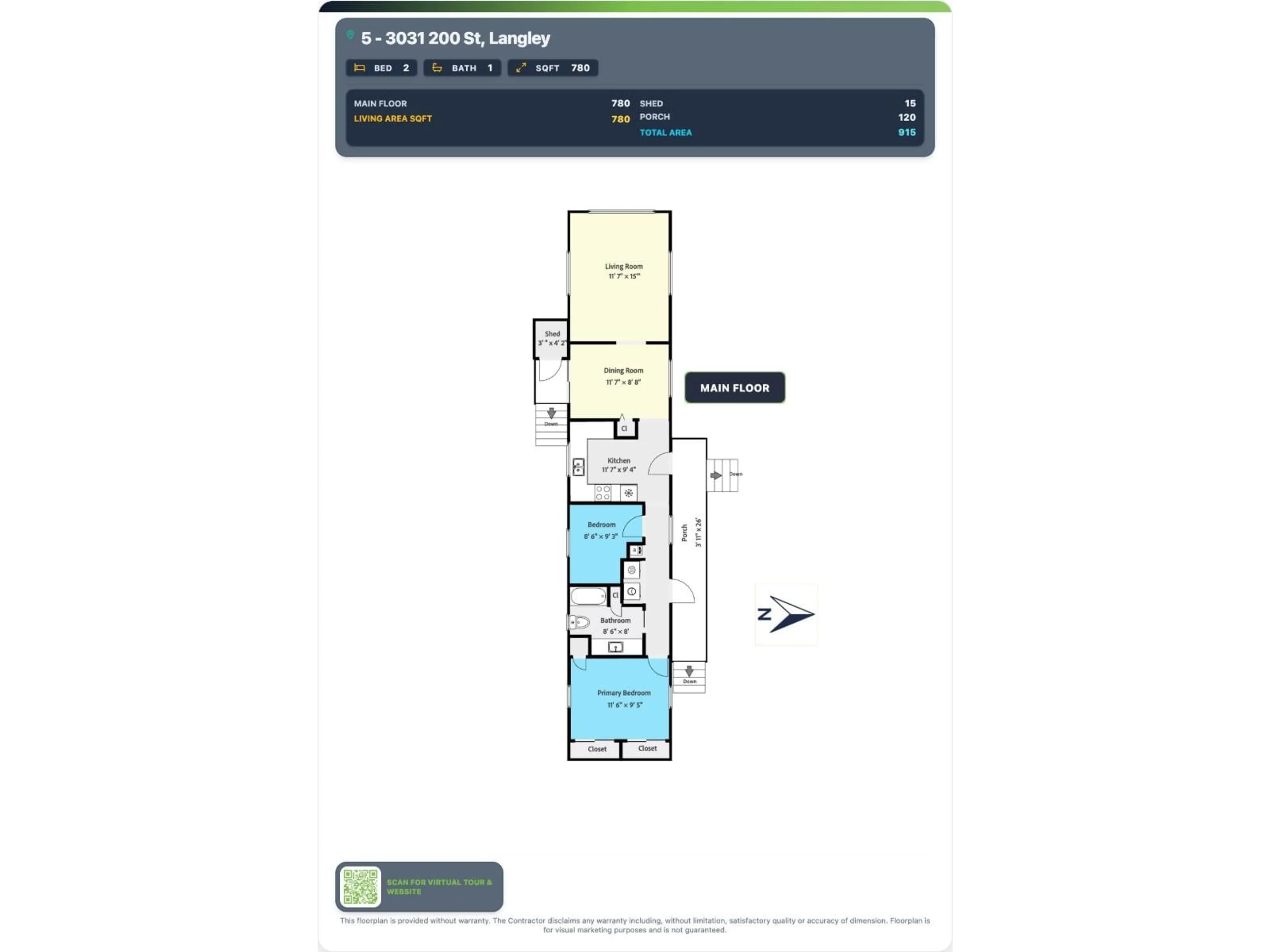 Floor plan for 5 - 3031 200 STREET, Langley British Columbia V2Z1N5