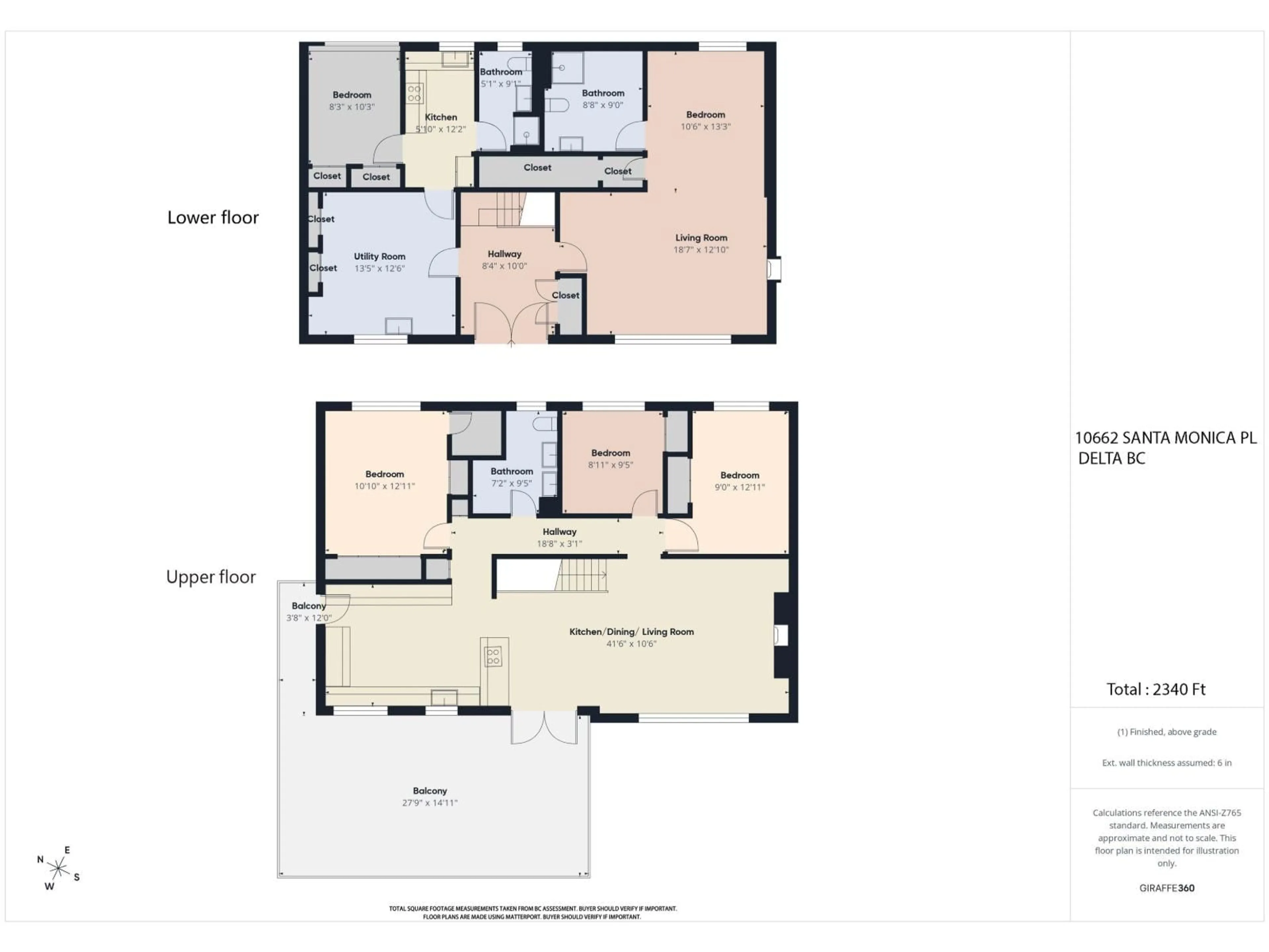 Floor plan for 10662 SANTA MONICA PLACE, Delta British Columbia V4C1R2