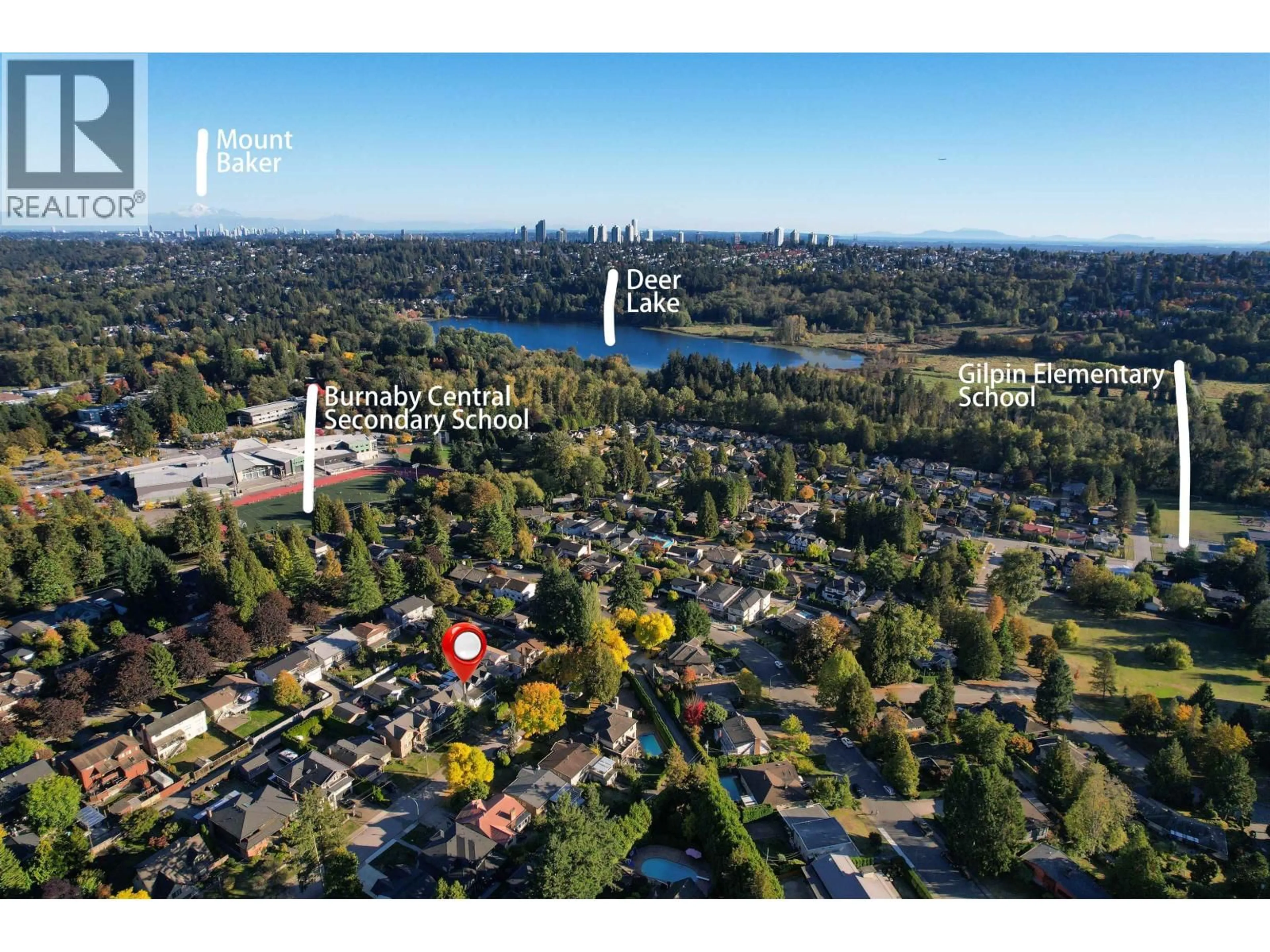A pic from outside/outdoor area/front of a property/back of a property/a pic from drone, water/lake/river/ocean view for 4460 ATLEE AVENUE, Burnaby British Columbia V5G3R6