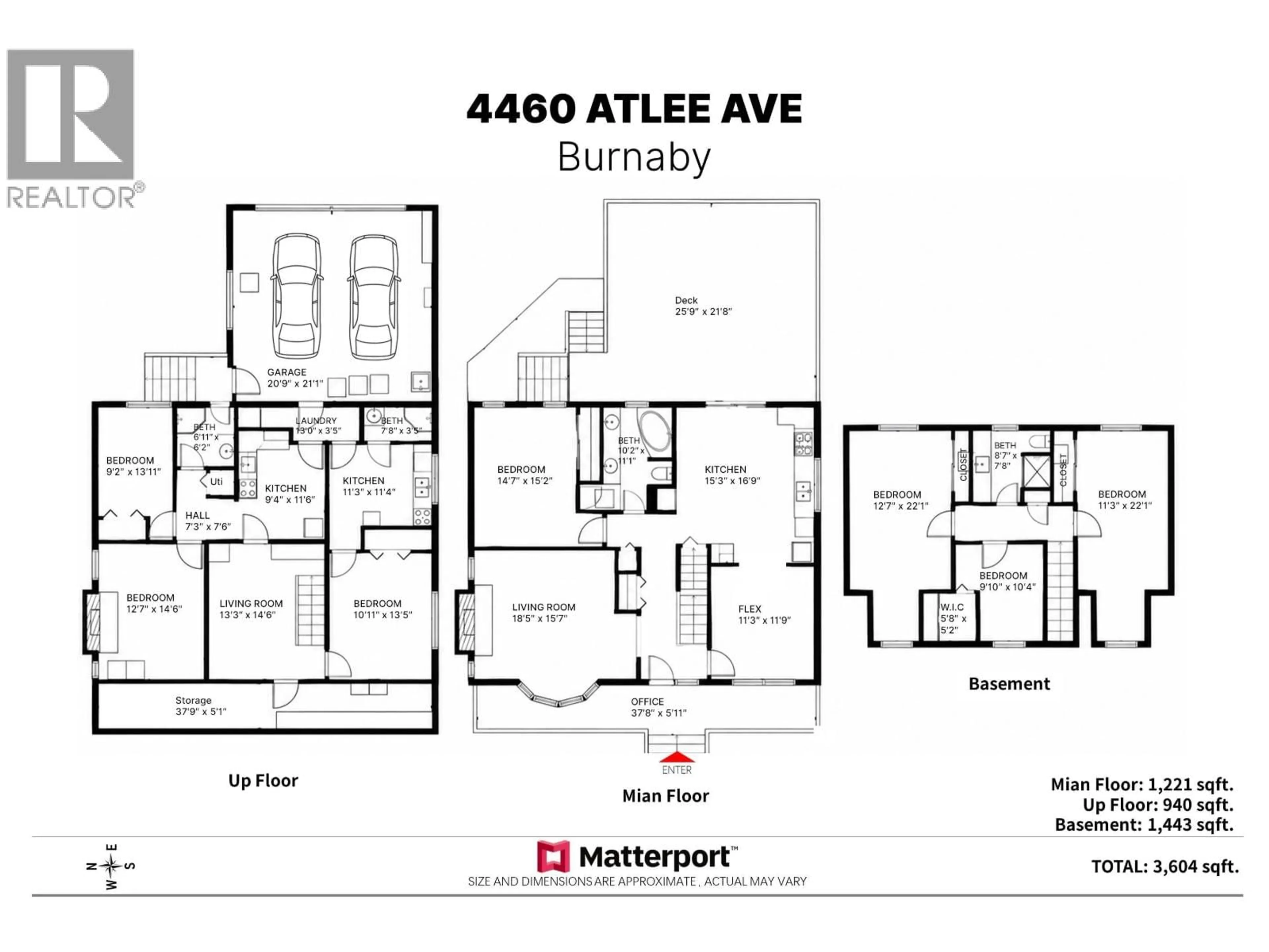 Floor plan for 4460 ATLEE AVENUE, Burnaby British Columbia V5G3R6