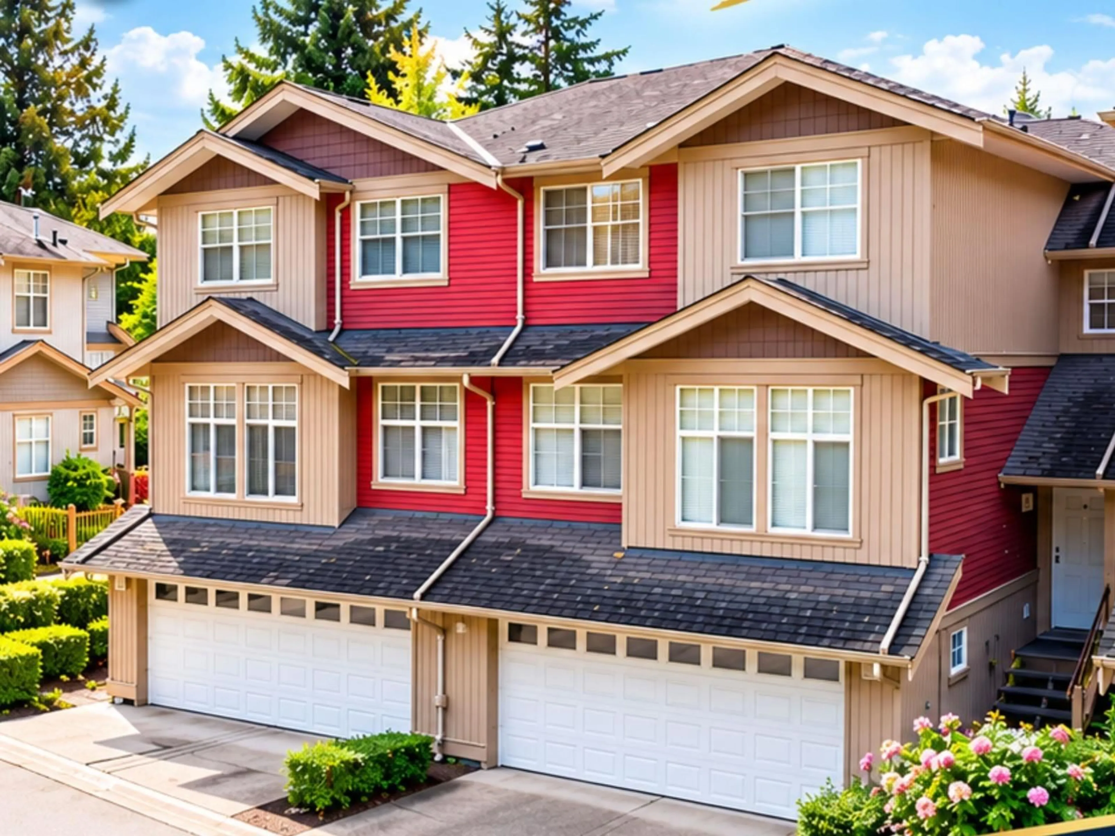 Home with vinyl exterior material, street for 4 - 7518 138 STREET, Surrey British Columbia V3W1S1