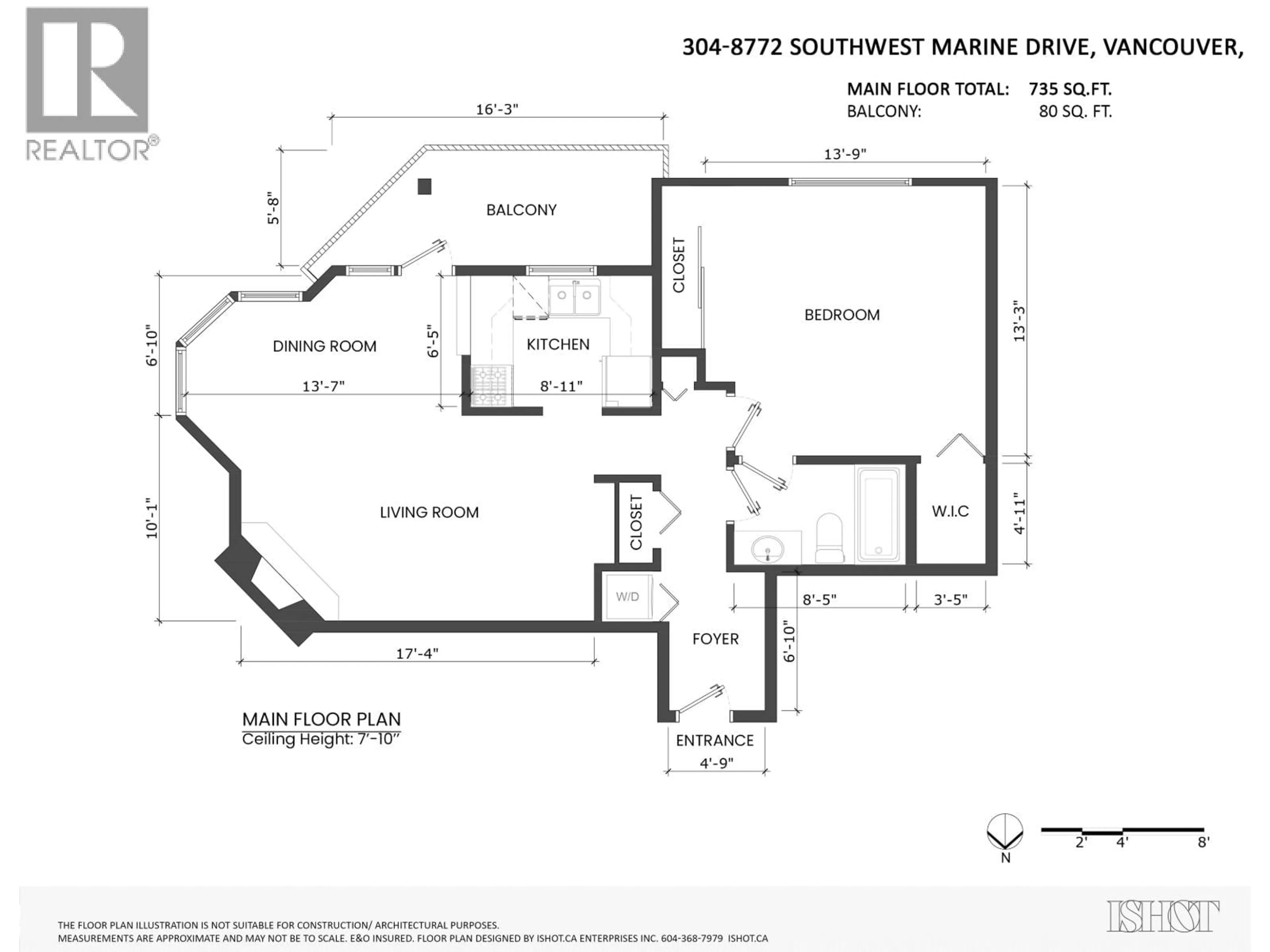 Floor plan for 304 - 8772 MARINE DRIVE, Vancouver British Columbia V6P6A4